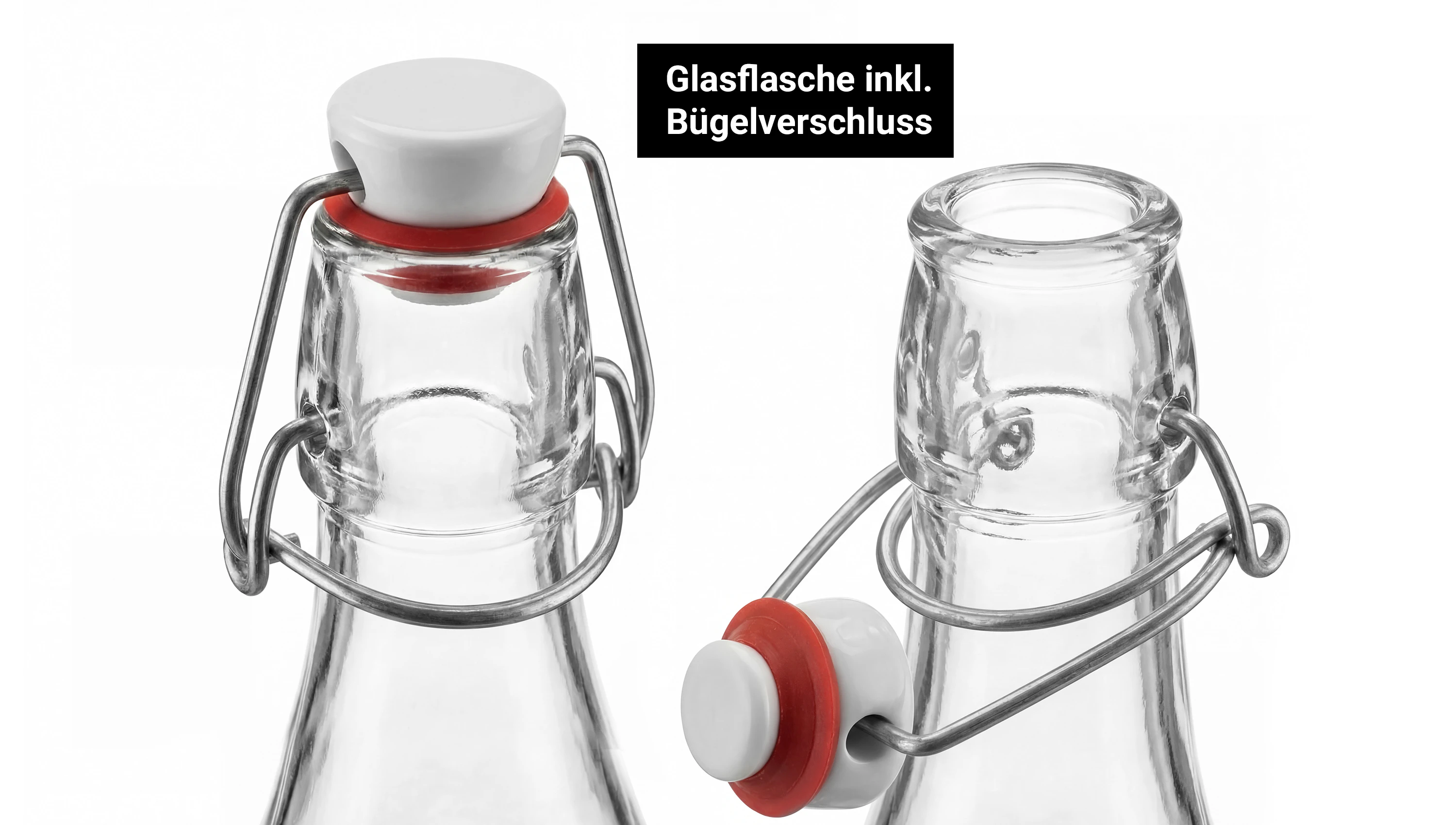 Deine Glasflasche mit Namen, Logo oder Text