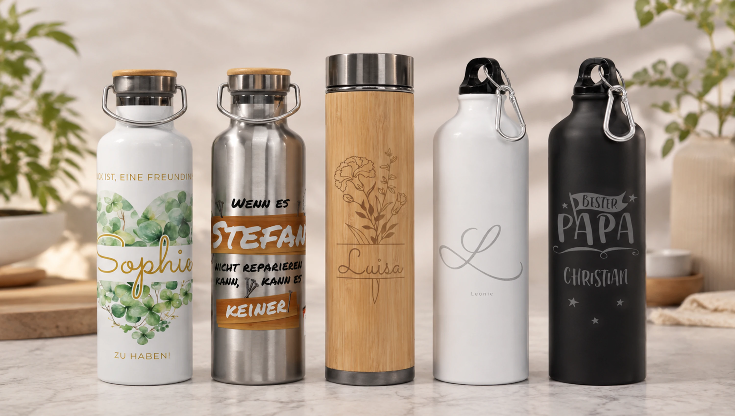 Flasche mit Namen für jeden Anlass: Von Werbeartikel bis Geschenk