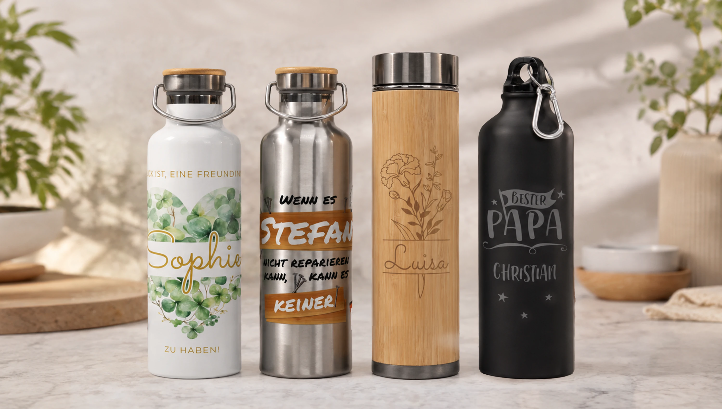 Flasche mit Namen für jeden Anlass: Von Werbeartikel bis Geschenk