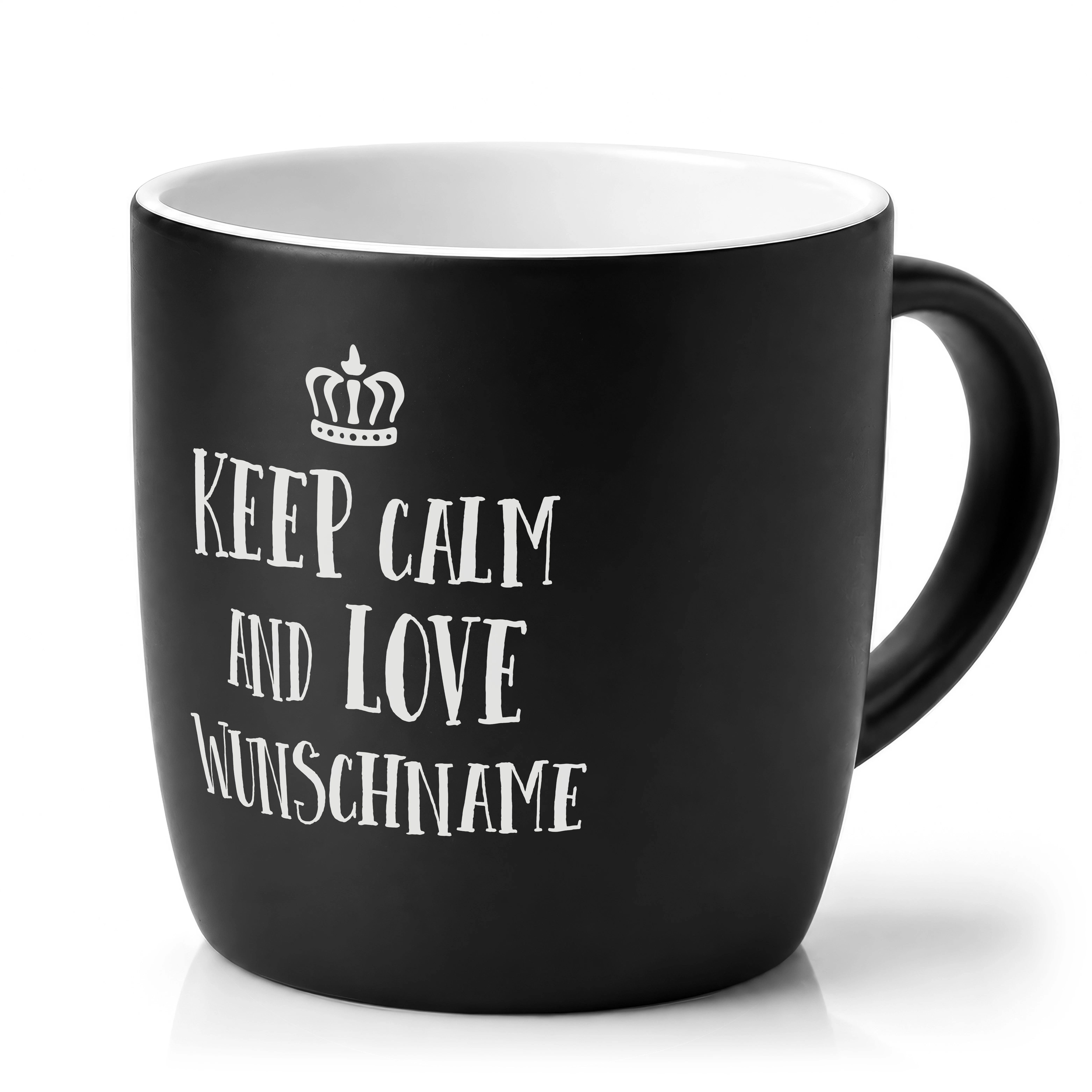 Kaffeebecher "Gravur" Keep calm and love