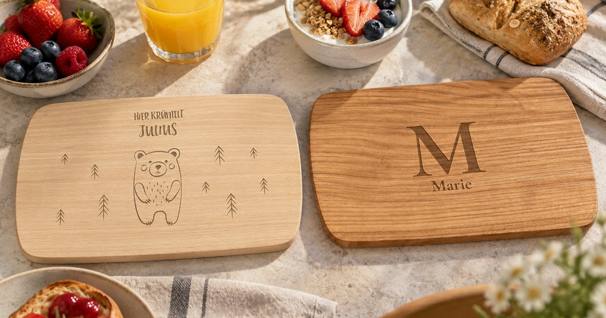 Frühstücksbrettchen personalisiert mit Gravur