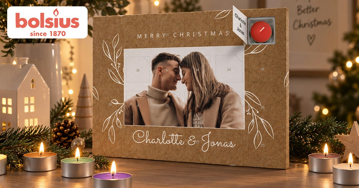 Duftkerzen Adventskalender mit Foto gestalten