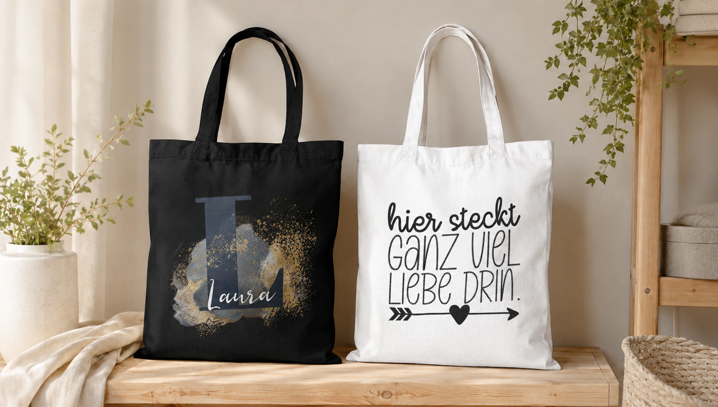 Bio Textilien bedrucken: Stoffbeutel mit eigenem Motiv gestalten