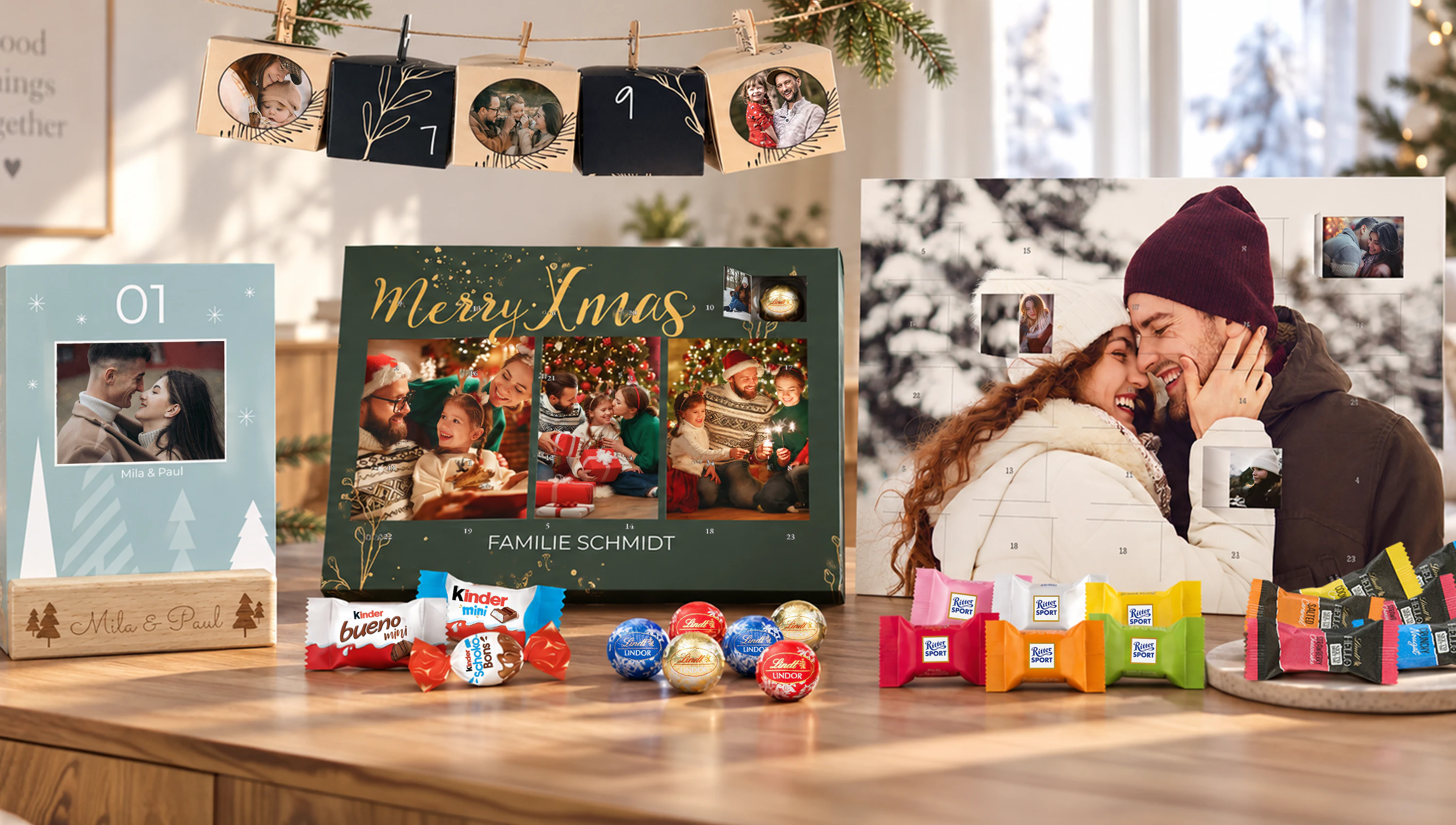 Personalisierte Foto-Adventskalender selbst gestalten