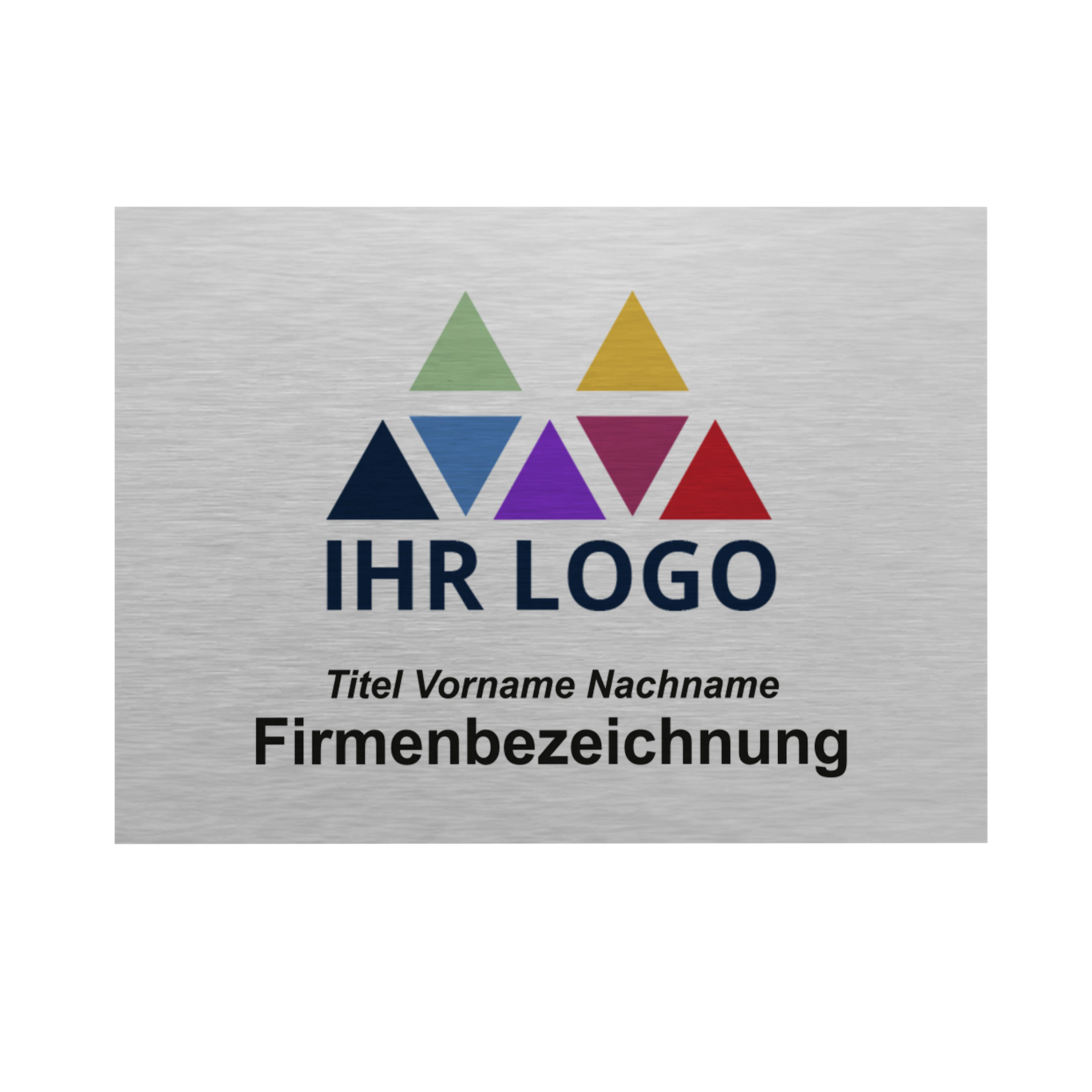 Firmenschilder Silber