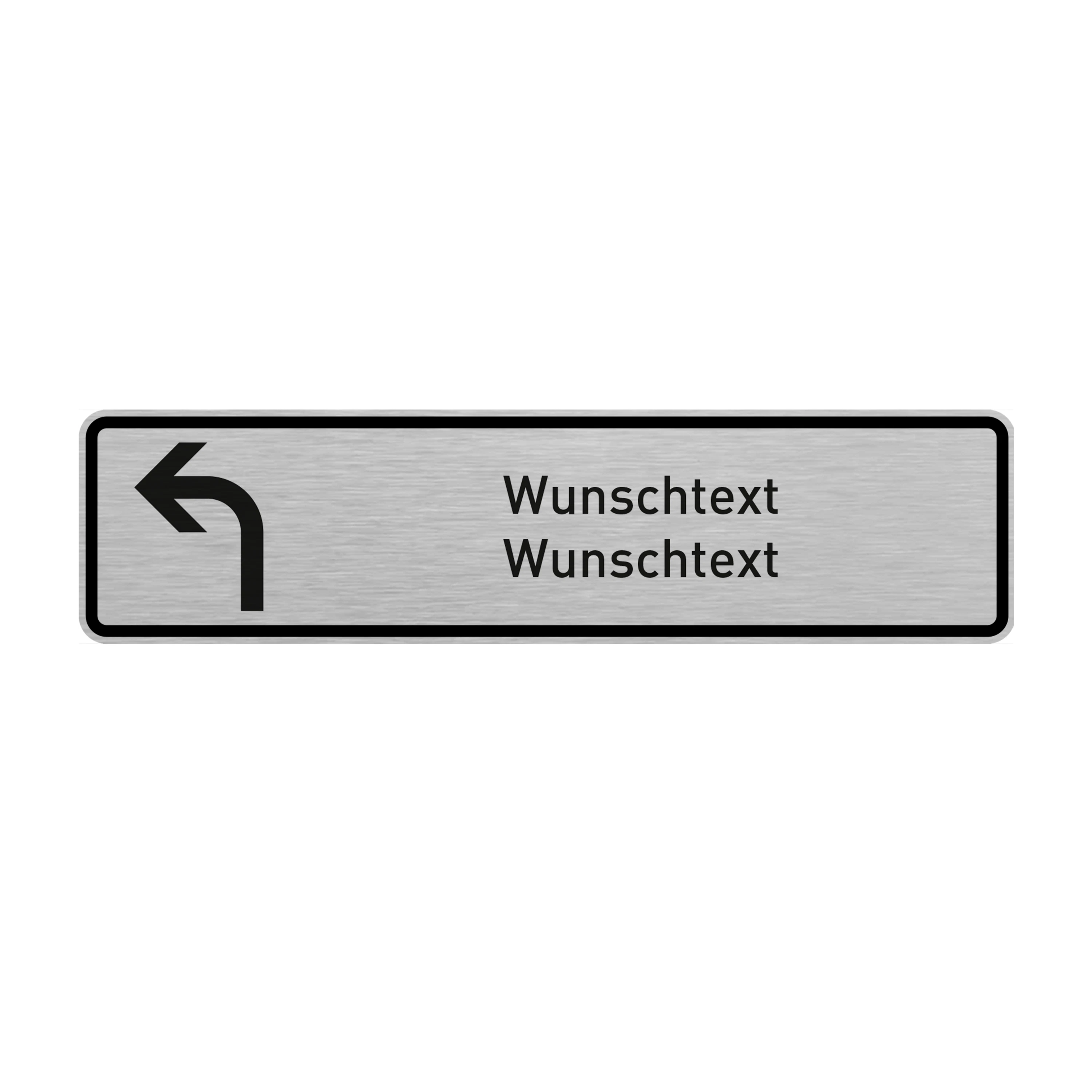 Richtungsschilder schmal Silber