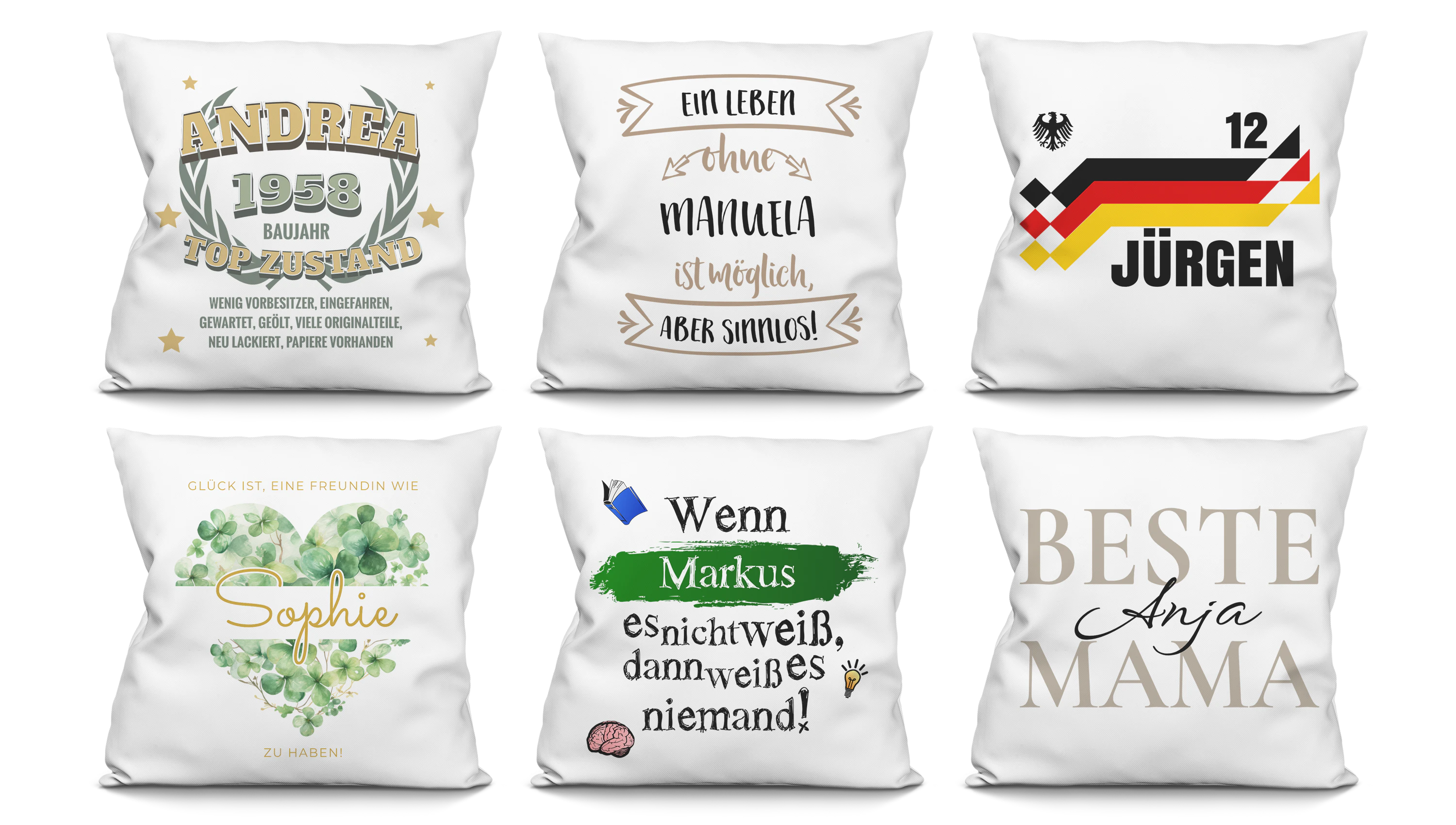 Kissen mit Name in bester Qualität personalisieren