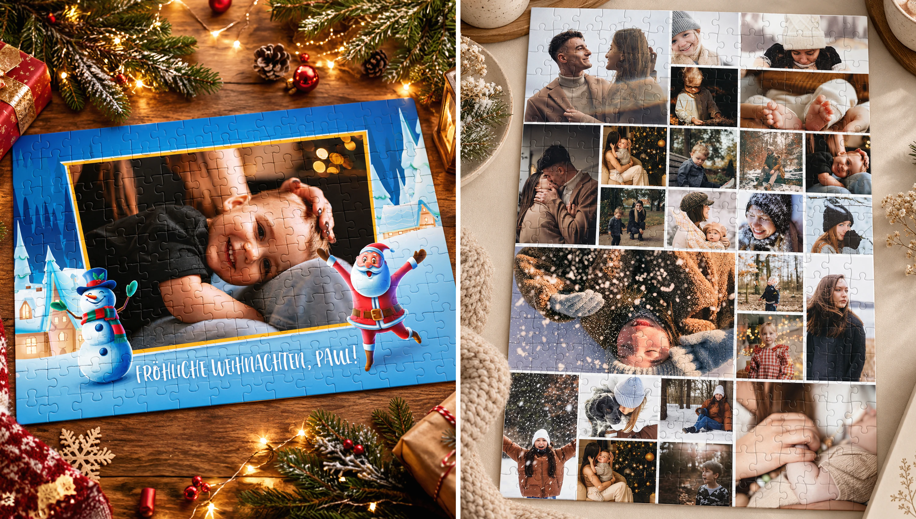 Fotopuzzle-Adventskalender online gestalten