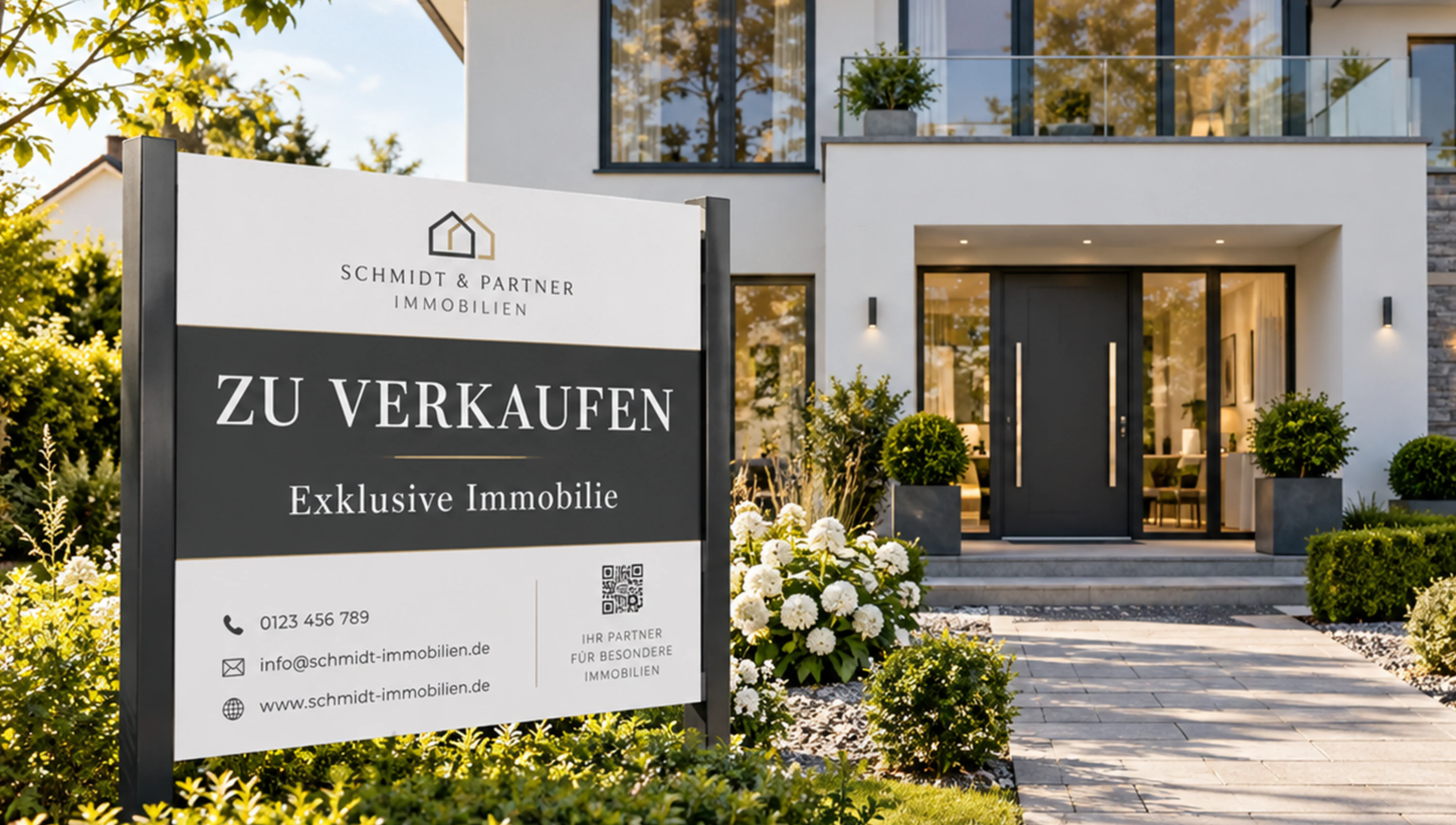 Immobilien Verkaufsschilder für dein Haus bestellen