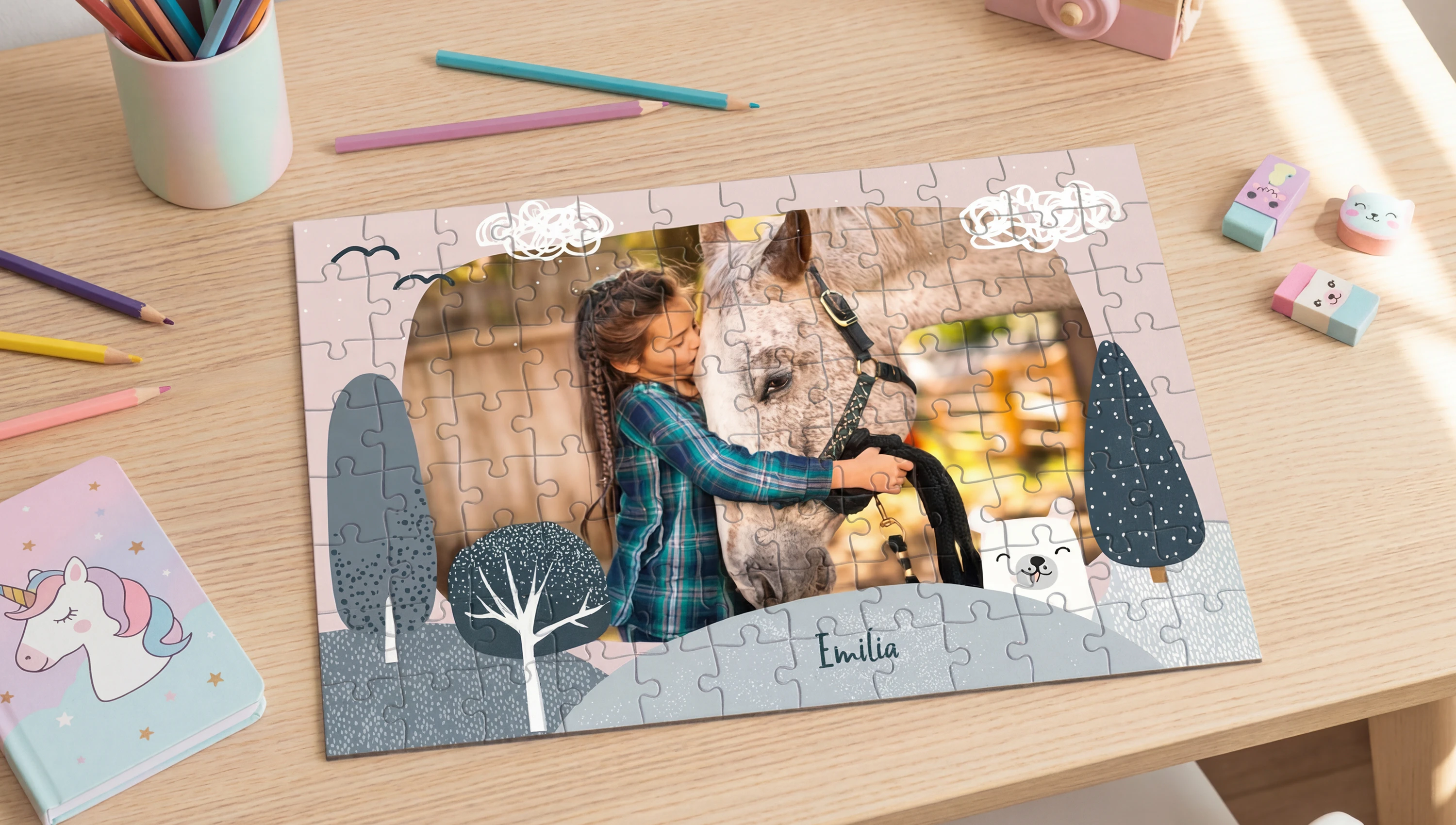 Kreative Designs für Kinderpuzzles mit Foto oder Wunschmotiv