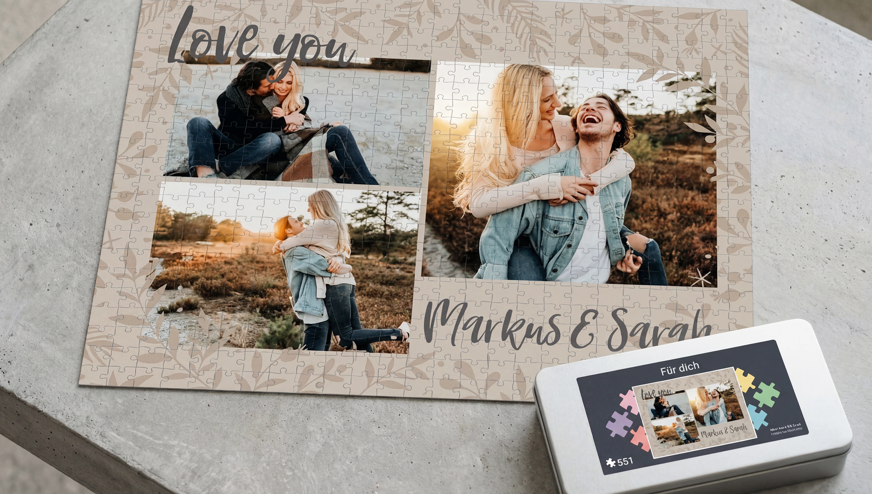 Beliebte Design-Vorlagen für dein Fotocollagen-Puzzle