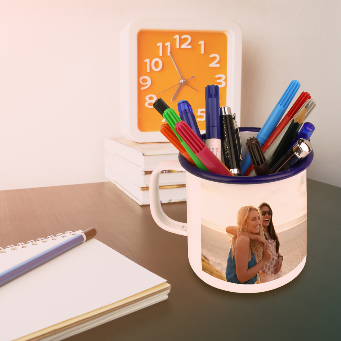 Emaille-Tasse-Stiftehalter