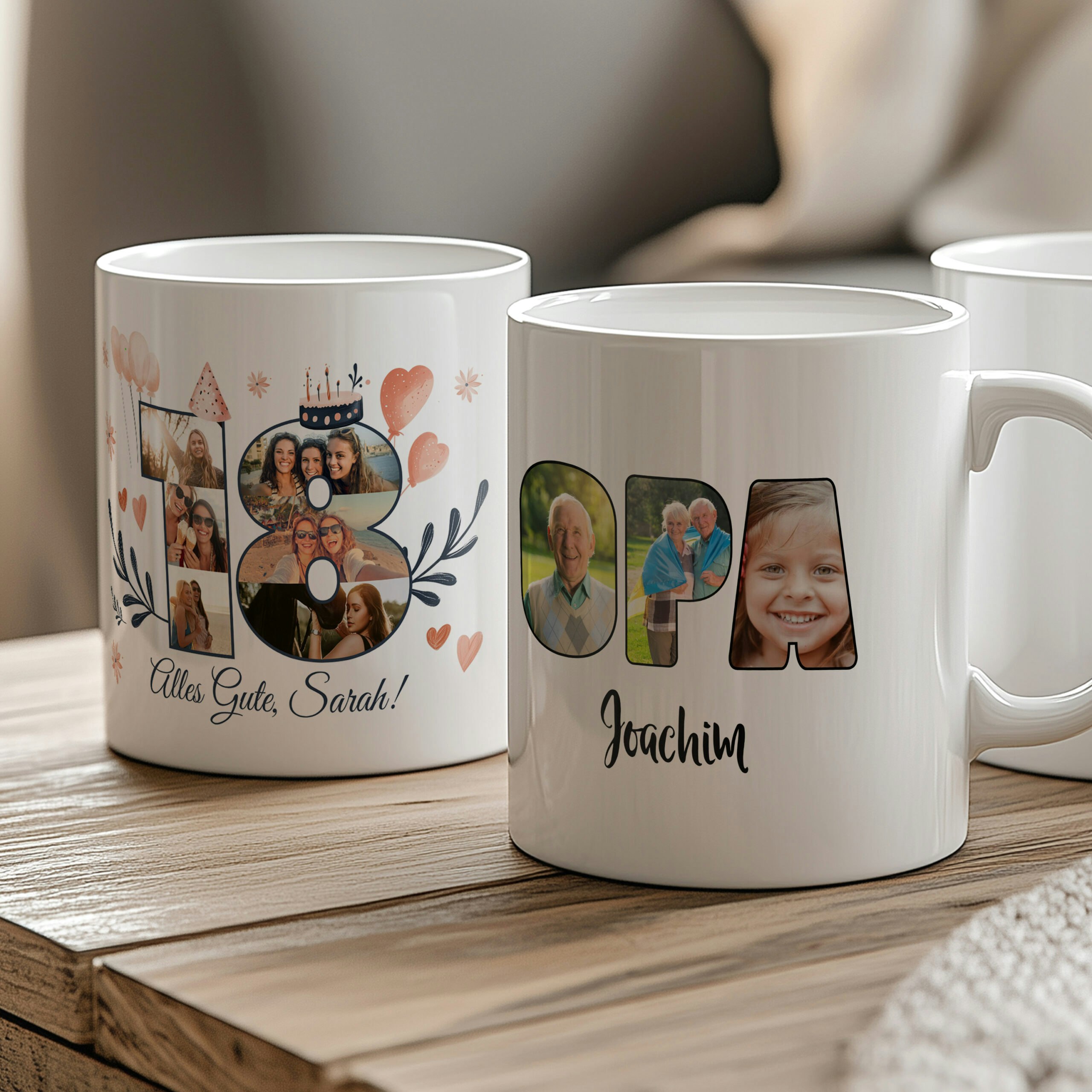 Tasse mit Collage
