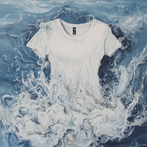 Strahlend weißes T-Shirt