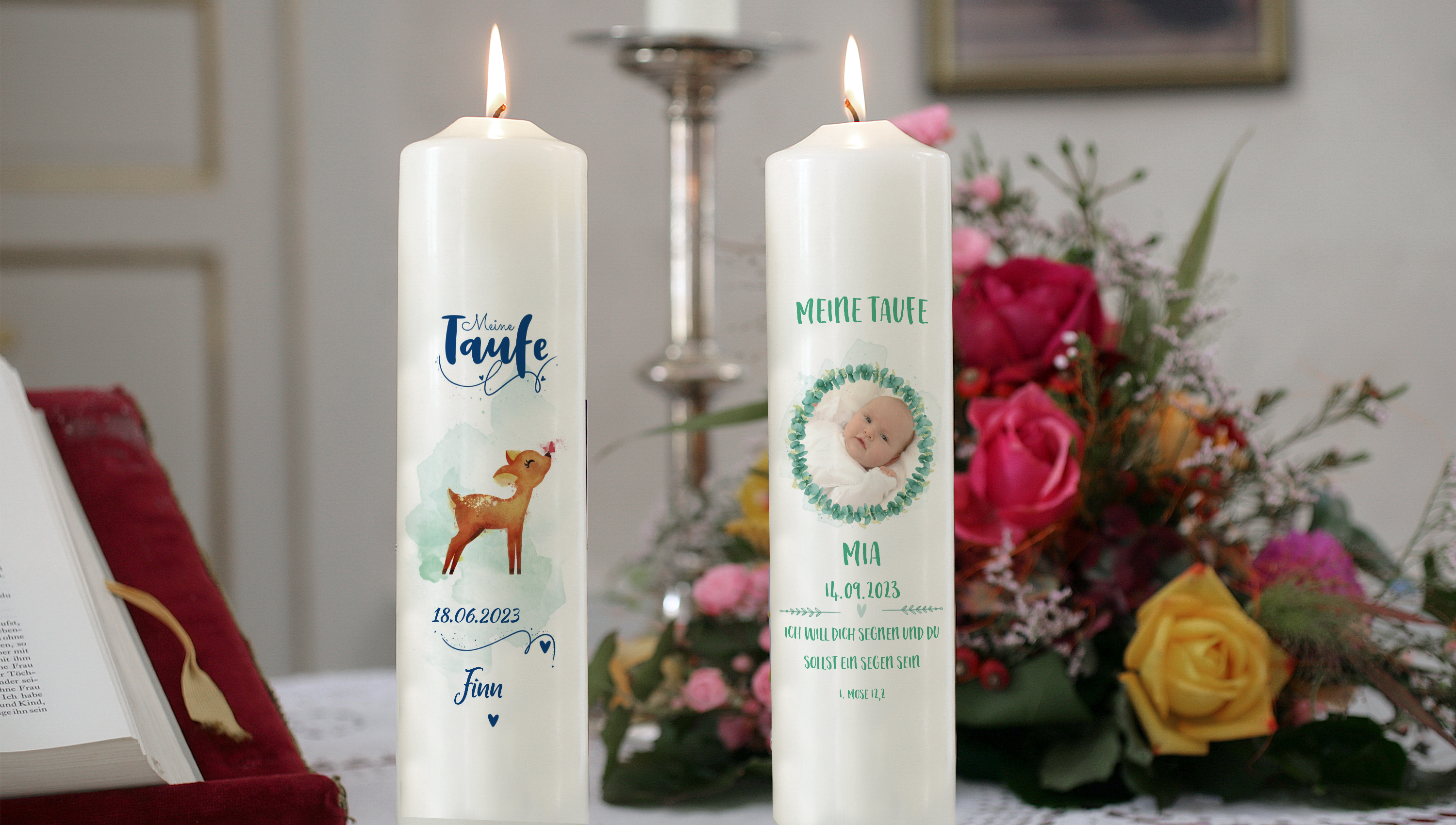 Taufkerzen selbst gestalten