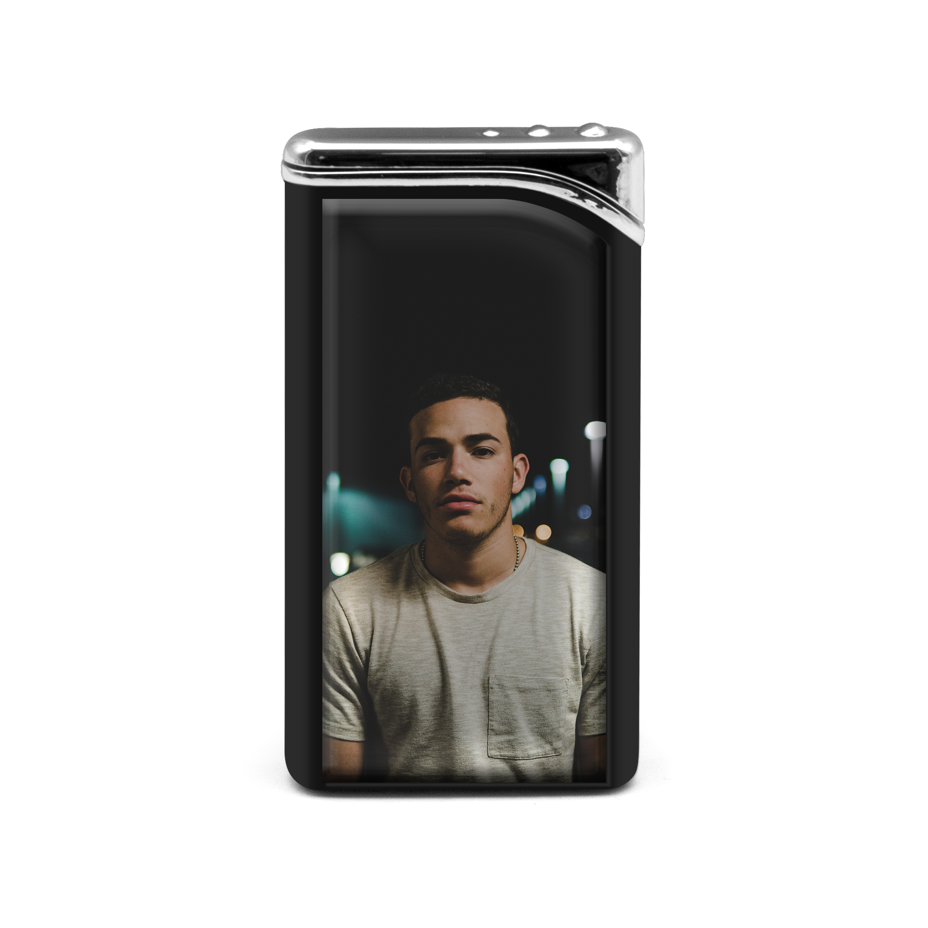 Metall-Feuerzeug Schwarz 1