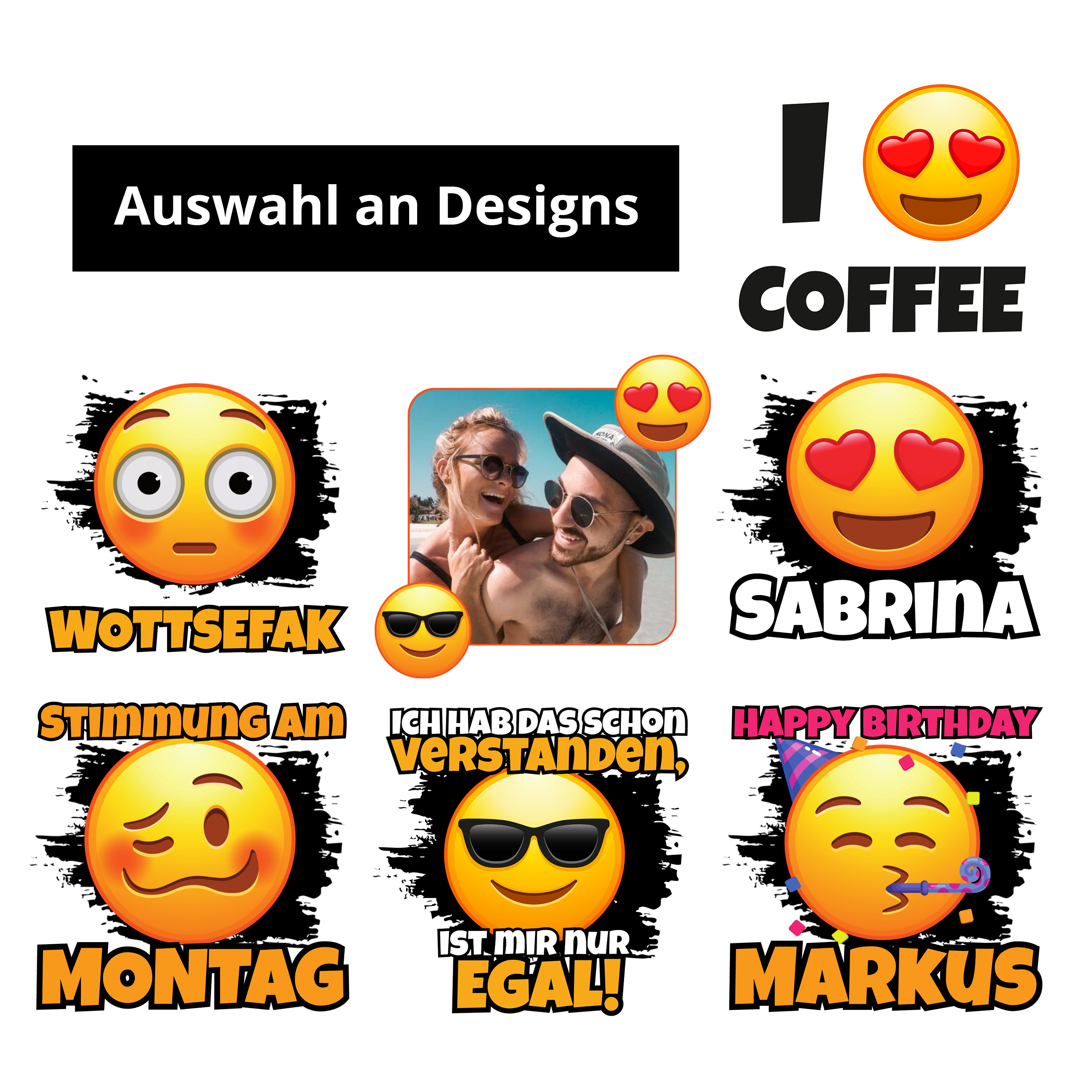Smiley-Tasse Weiß 3