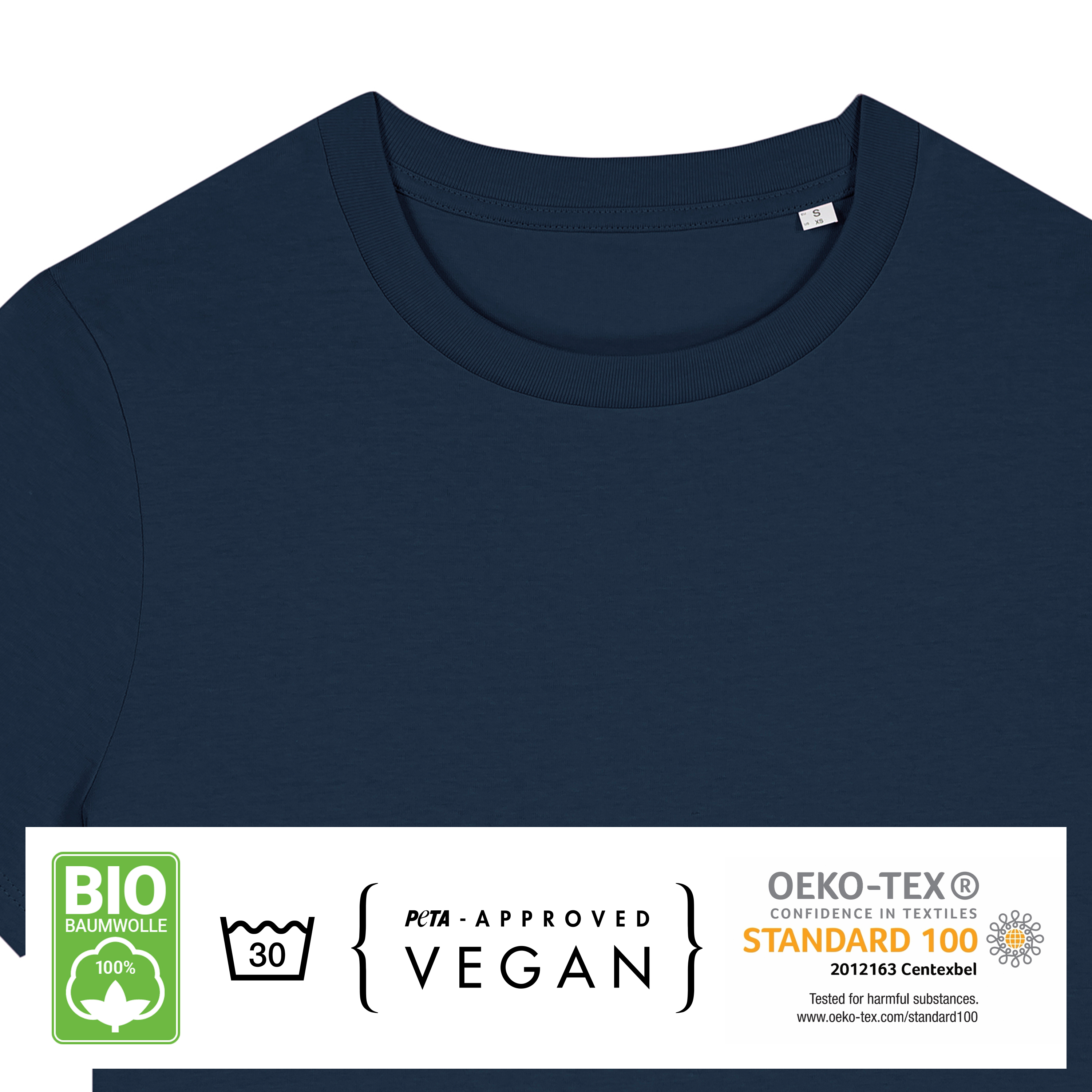 Damen Bio T-Shirt XXL Dunkelblau 3