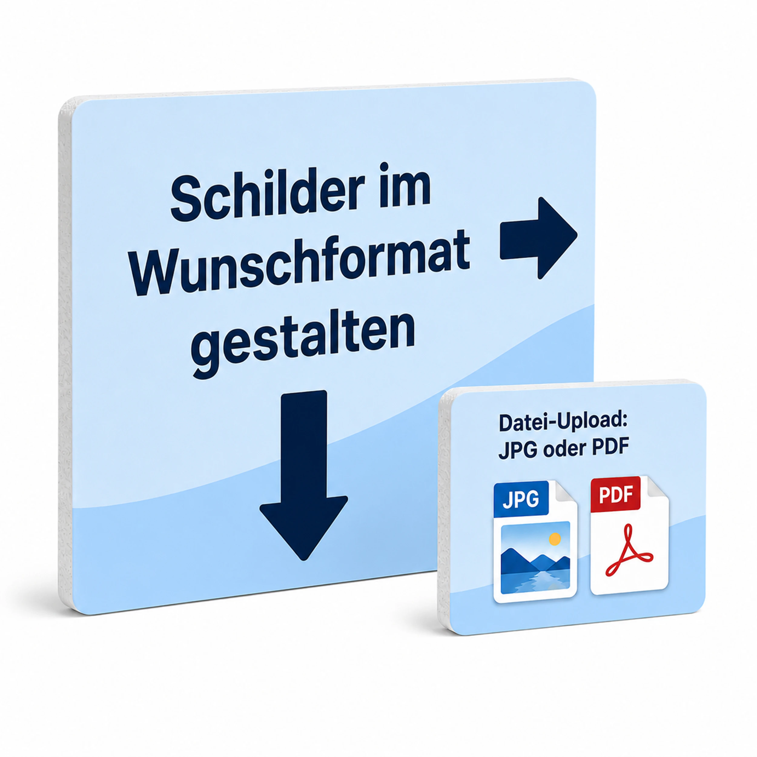 Schild Freestyle Alu-Dibond Weiß 3 mm 1