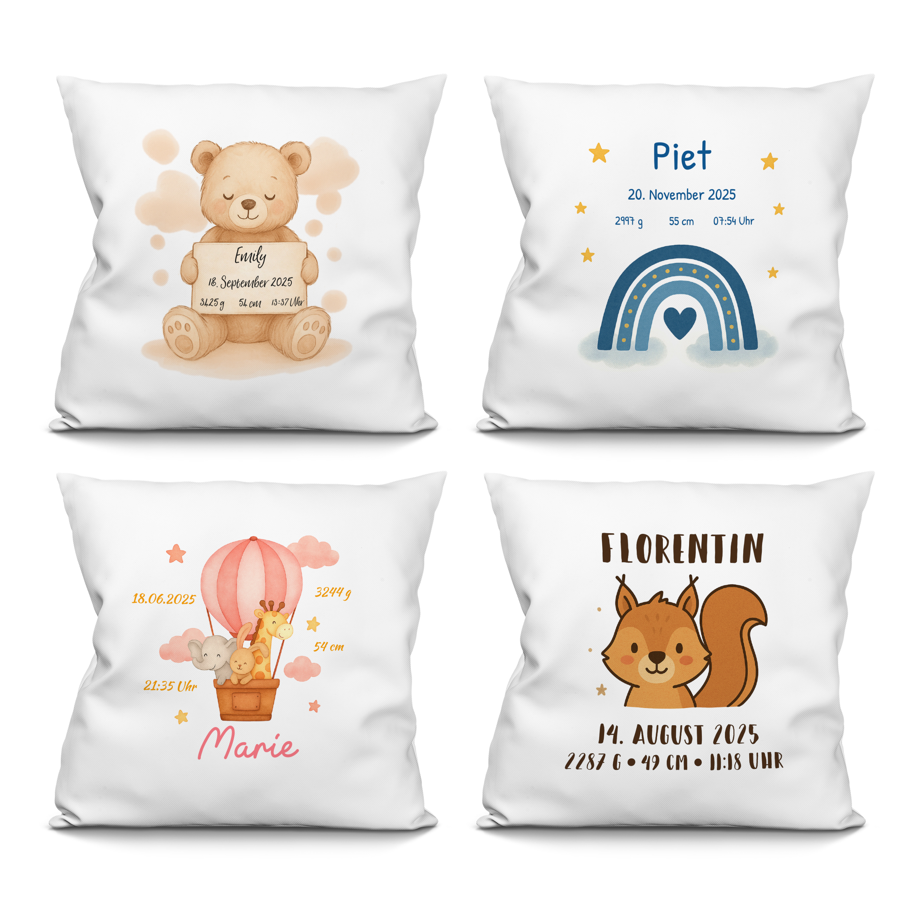 Geburtskissen Naturweiß 3