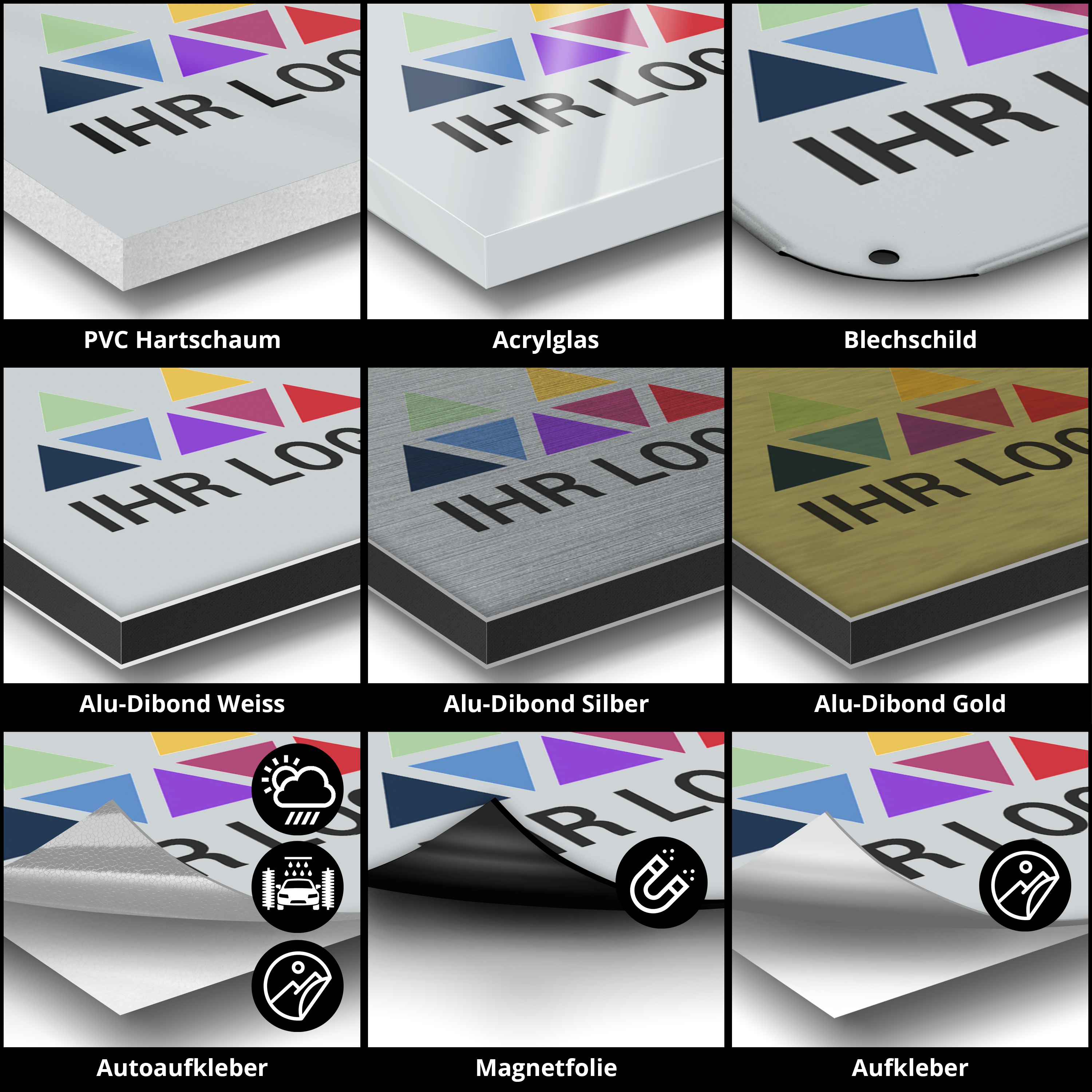 Firmenschilder PVC Hartschaum 5 mm A5 - 21 cm x 14,8 cm 5