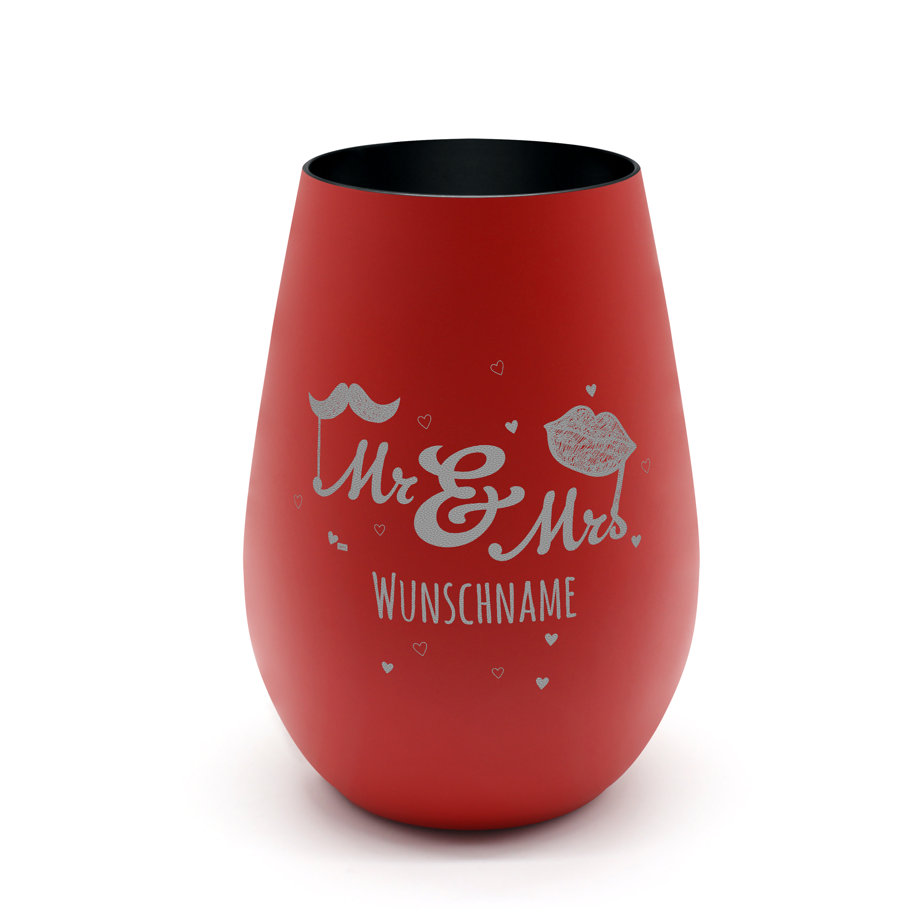 Windlicht "Premium" Rot/Schwarz 1
