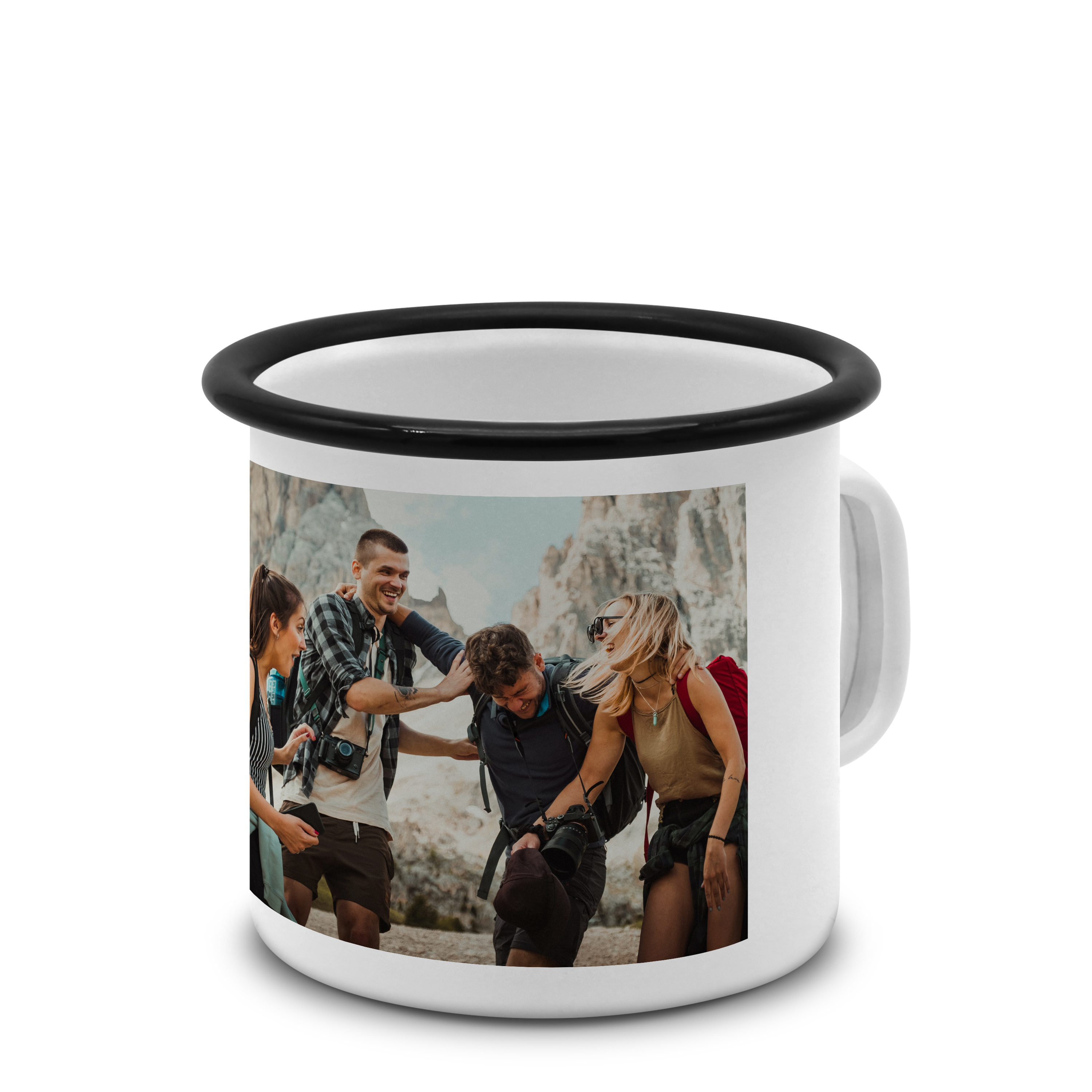 Emaille Tasse 300 ml Standard Schwarz 1