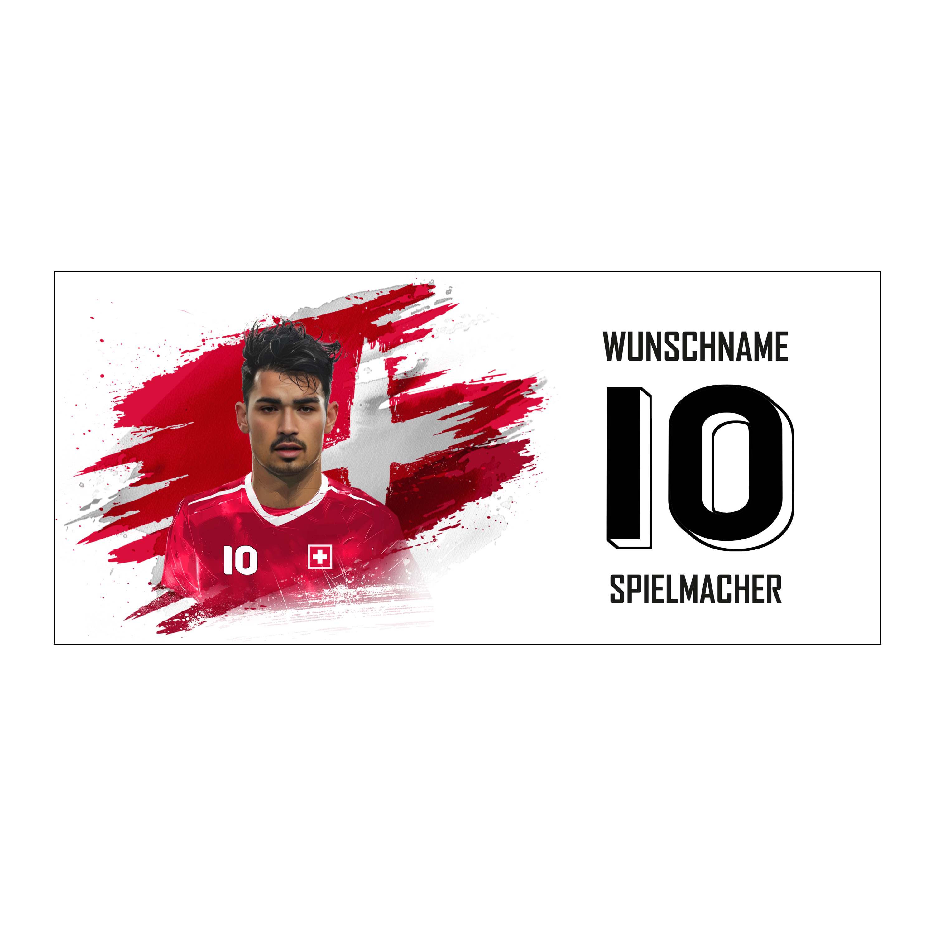 Face Swap Fußballtasse Schweiz Weiß 3