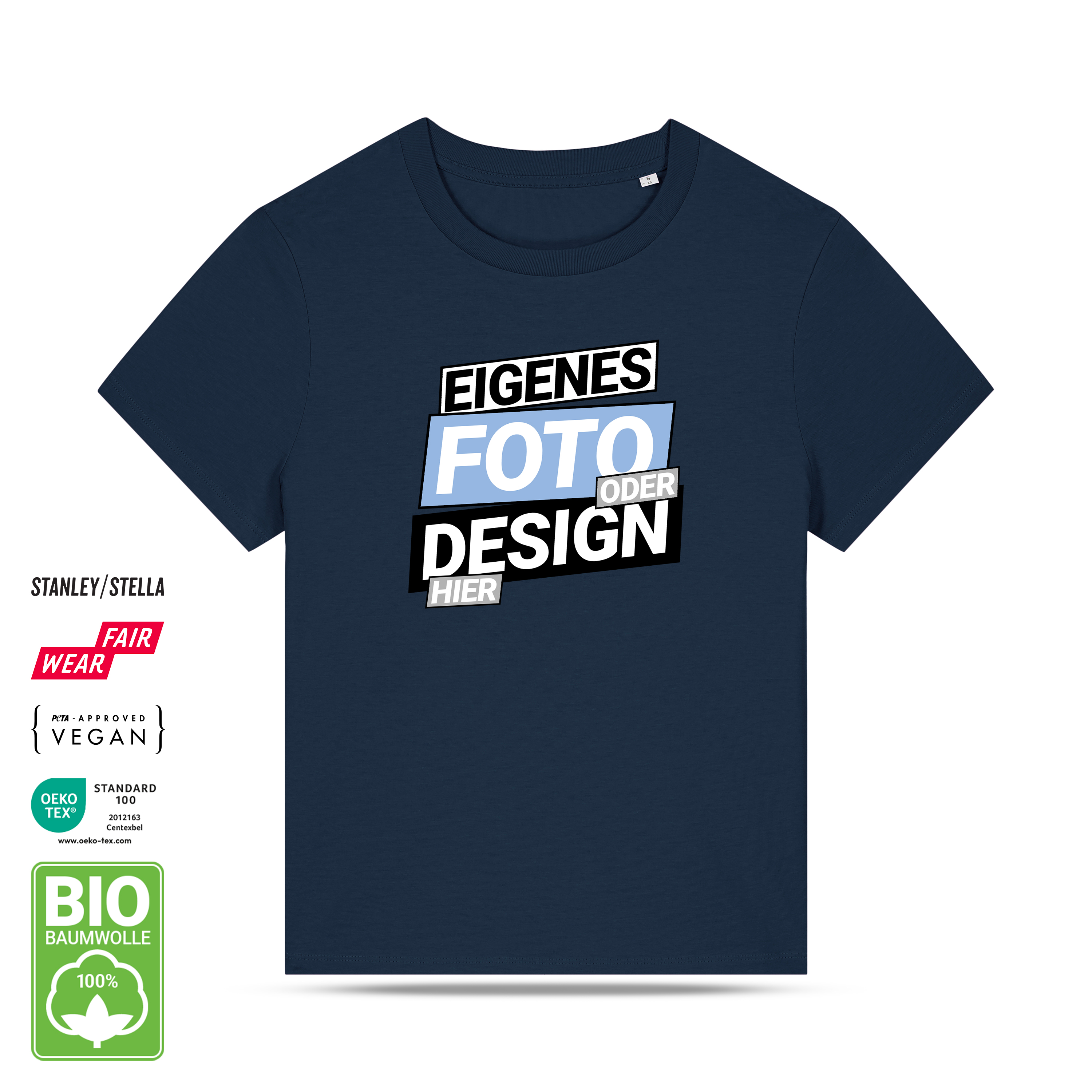 Damen Bio T-Shirt XXL Dunkelblau 1