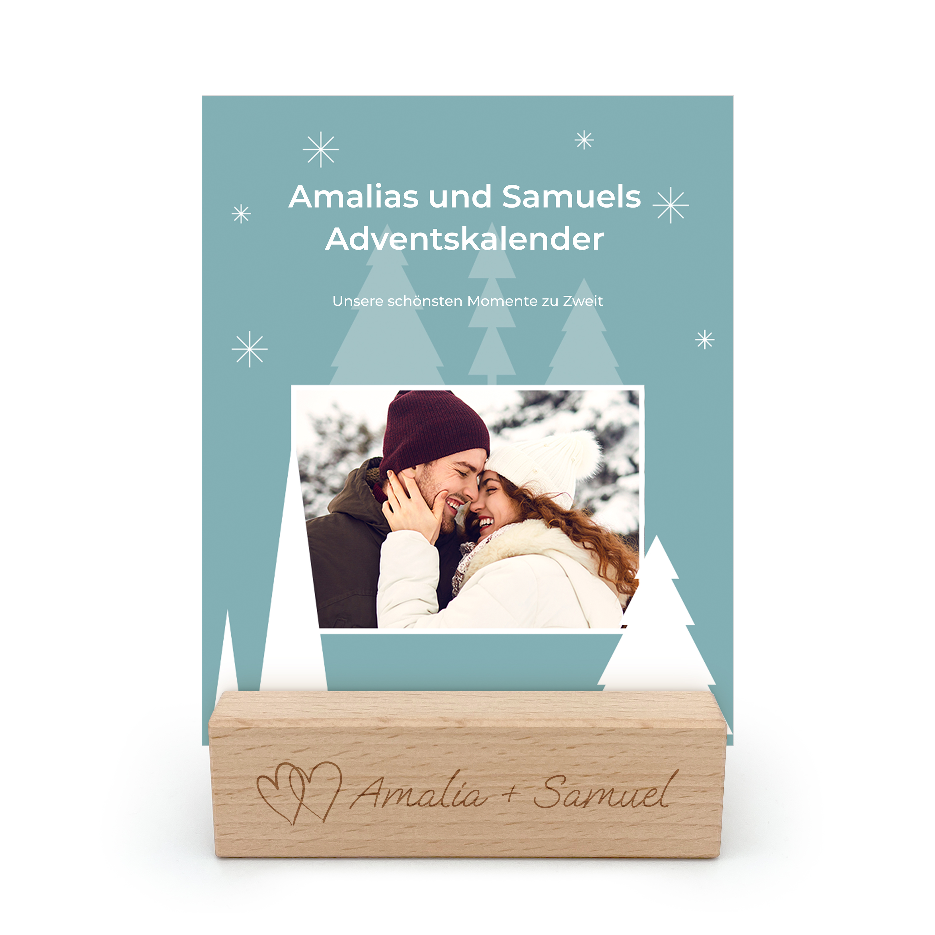 Adventskalender mit Holzaufsteller - Standard 2