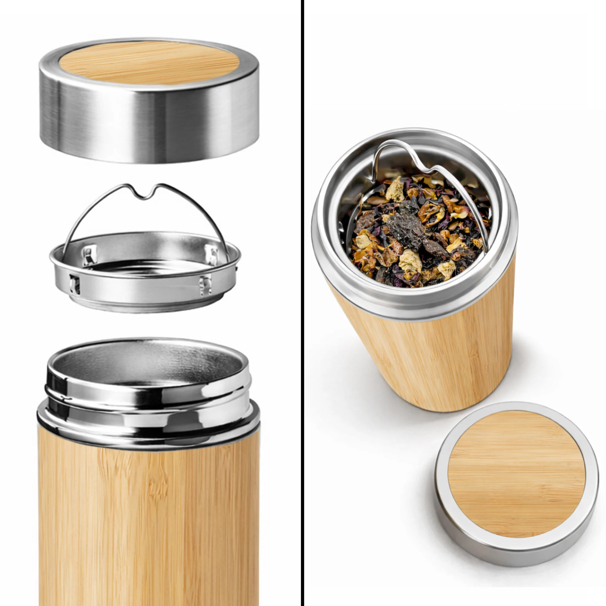 Thermosflasche "Bambus to Go" - Standard 0,4 Liter 4