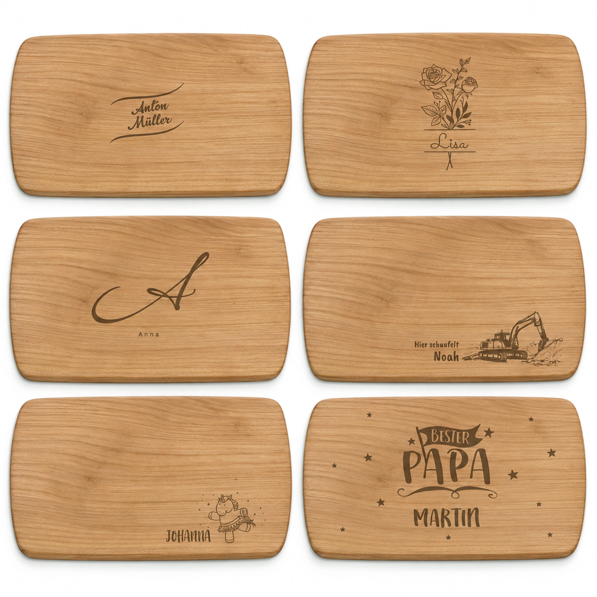 Holz-Frühstücksbrettchen Kirsche 6