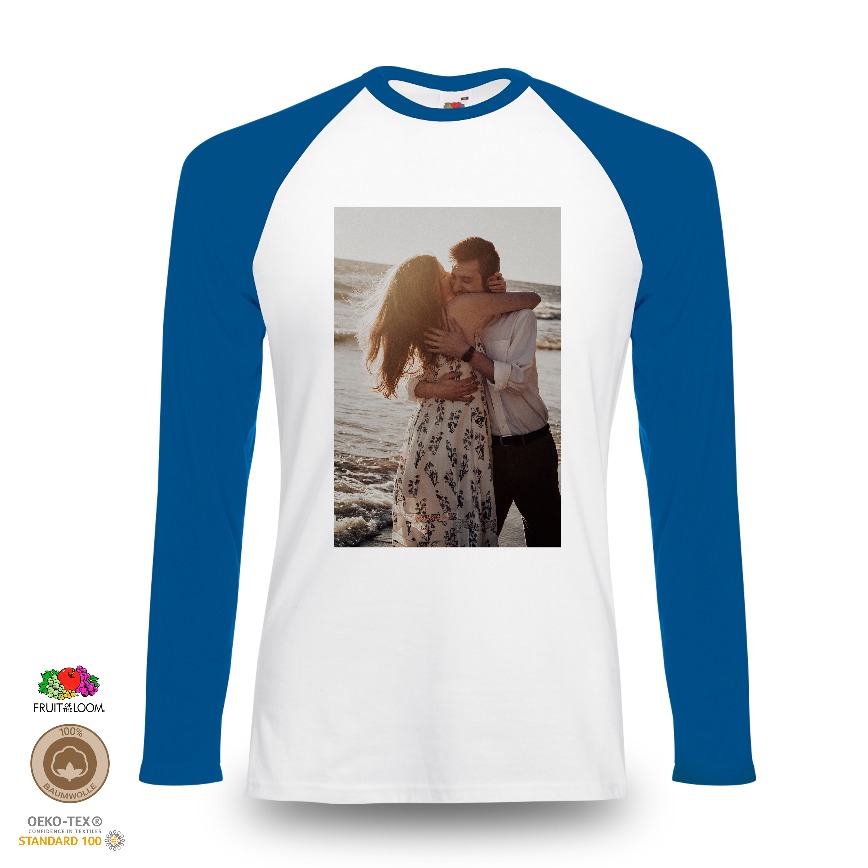 Longsleeve Weiß/Royal 1