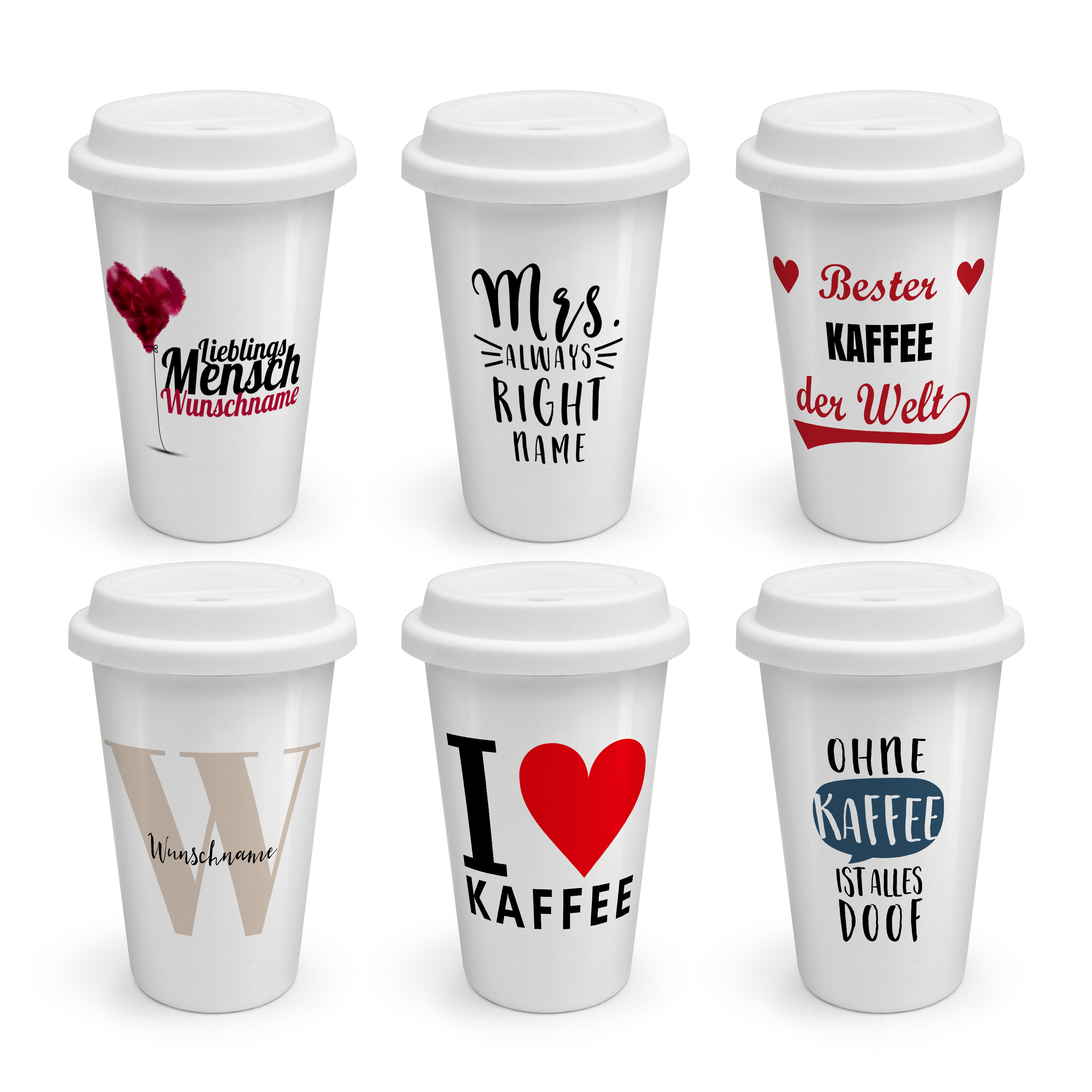 Coffee-to-go-Becher Weiß 4