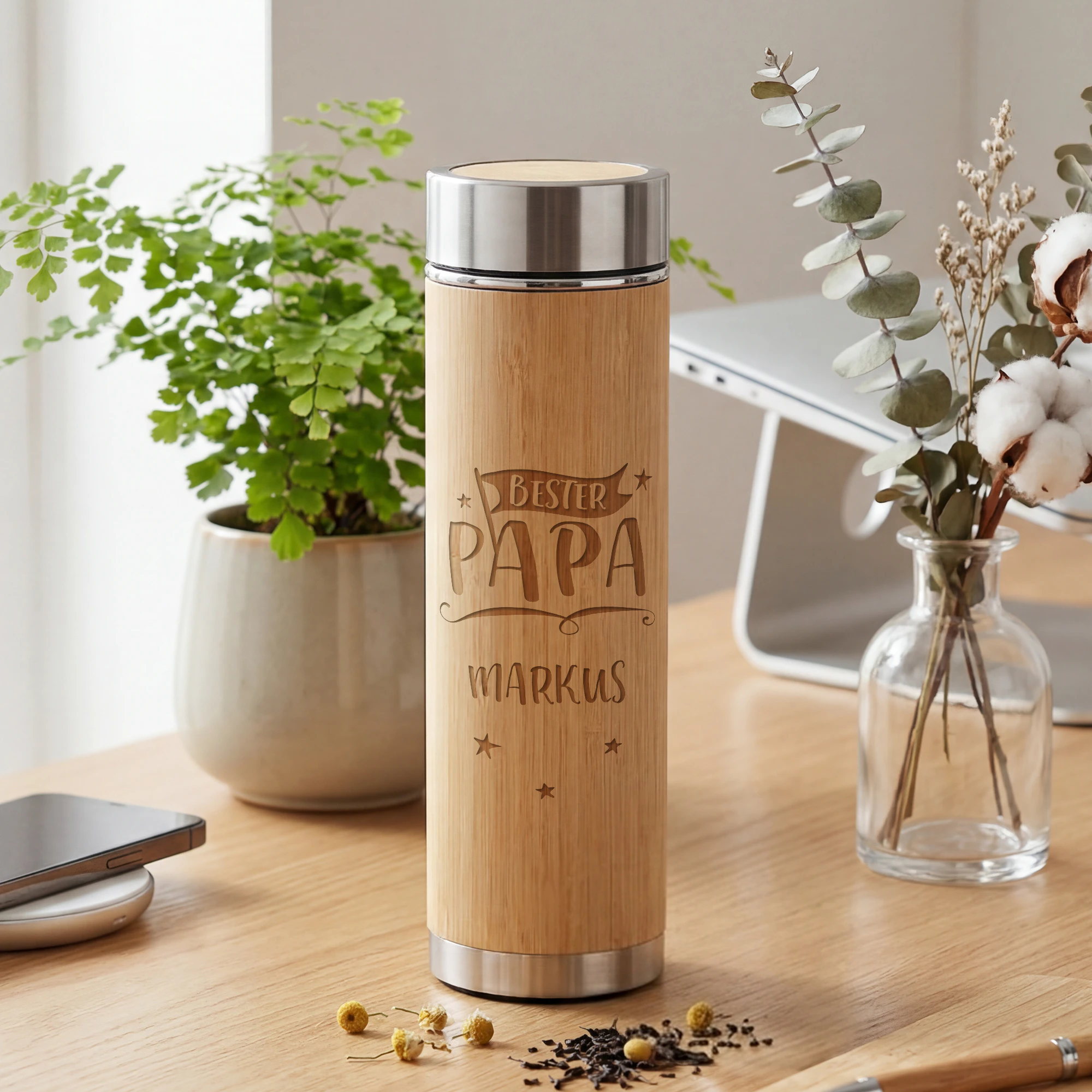 Thermosflasche "Bambus to Go" - Standard 0,4 Liter 8