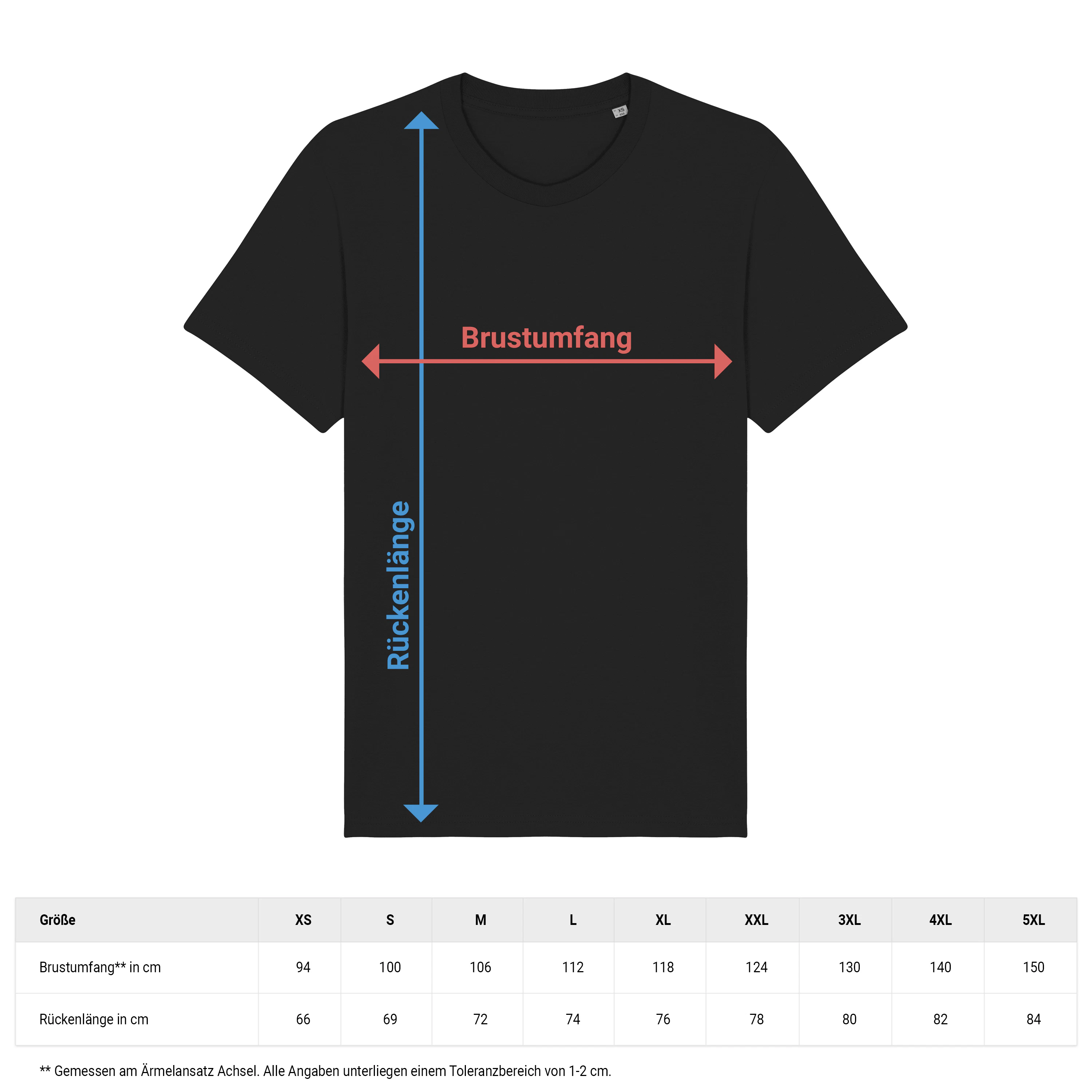 Bio T-Shirt “Basic” M Schwarz 4