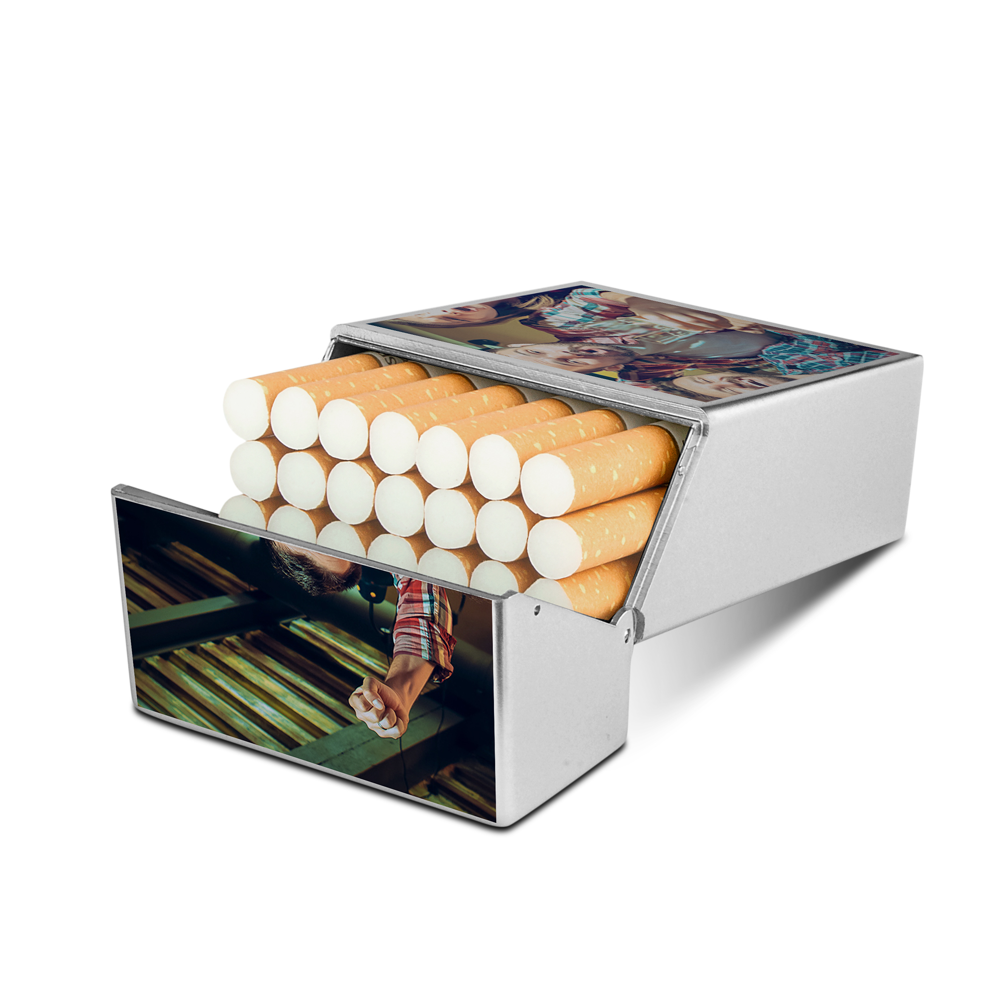 Zigarettenbox Silber 3