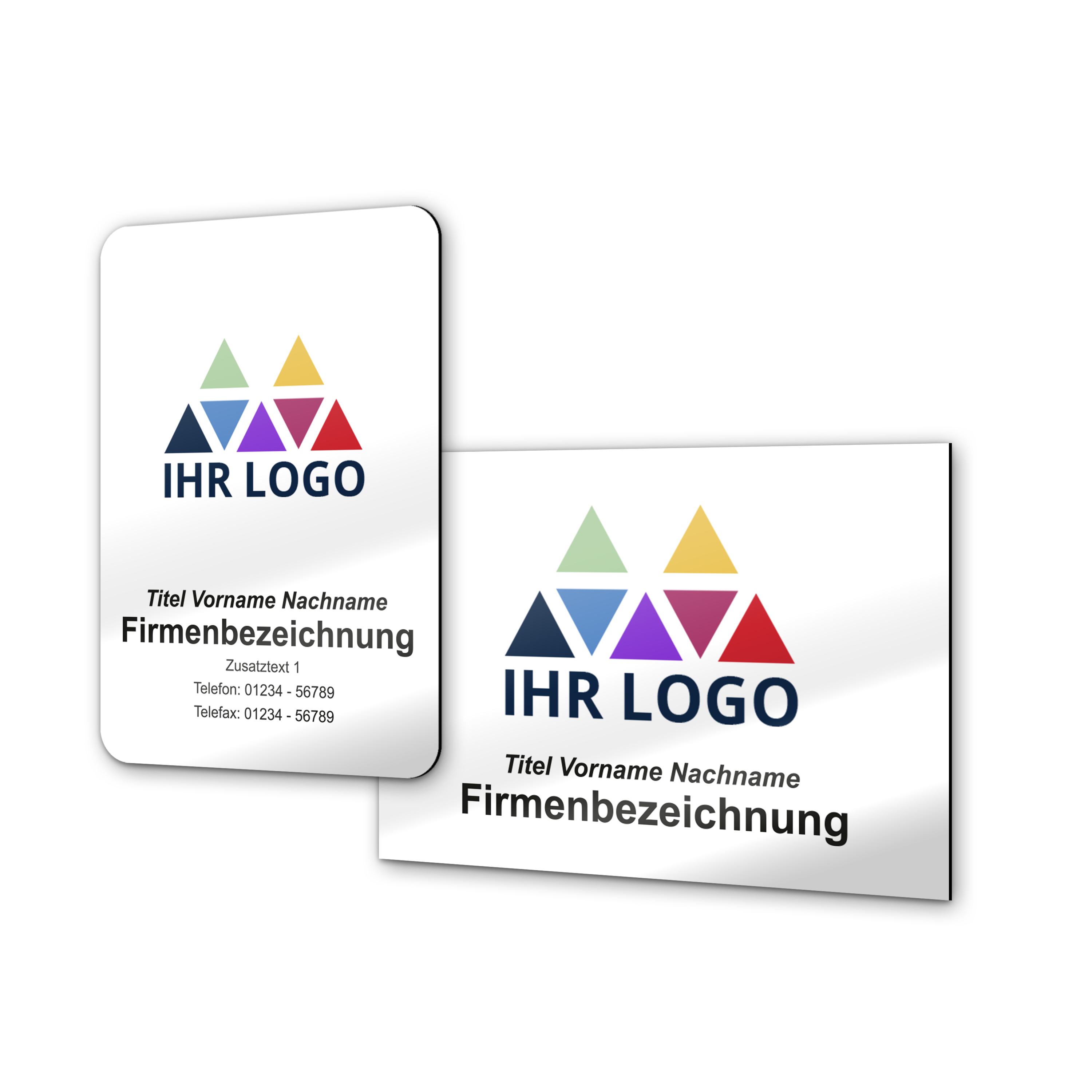 Firmenschilder Alu-Dibond Weiß 3 mm A5 - 21 cm x 14,8 cm 1