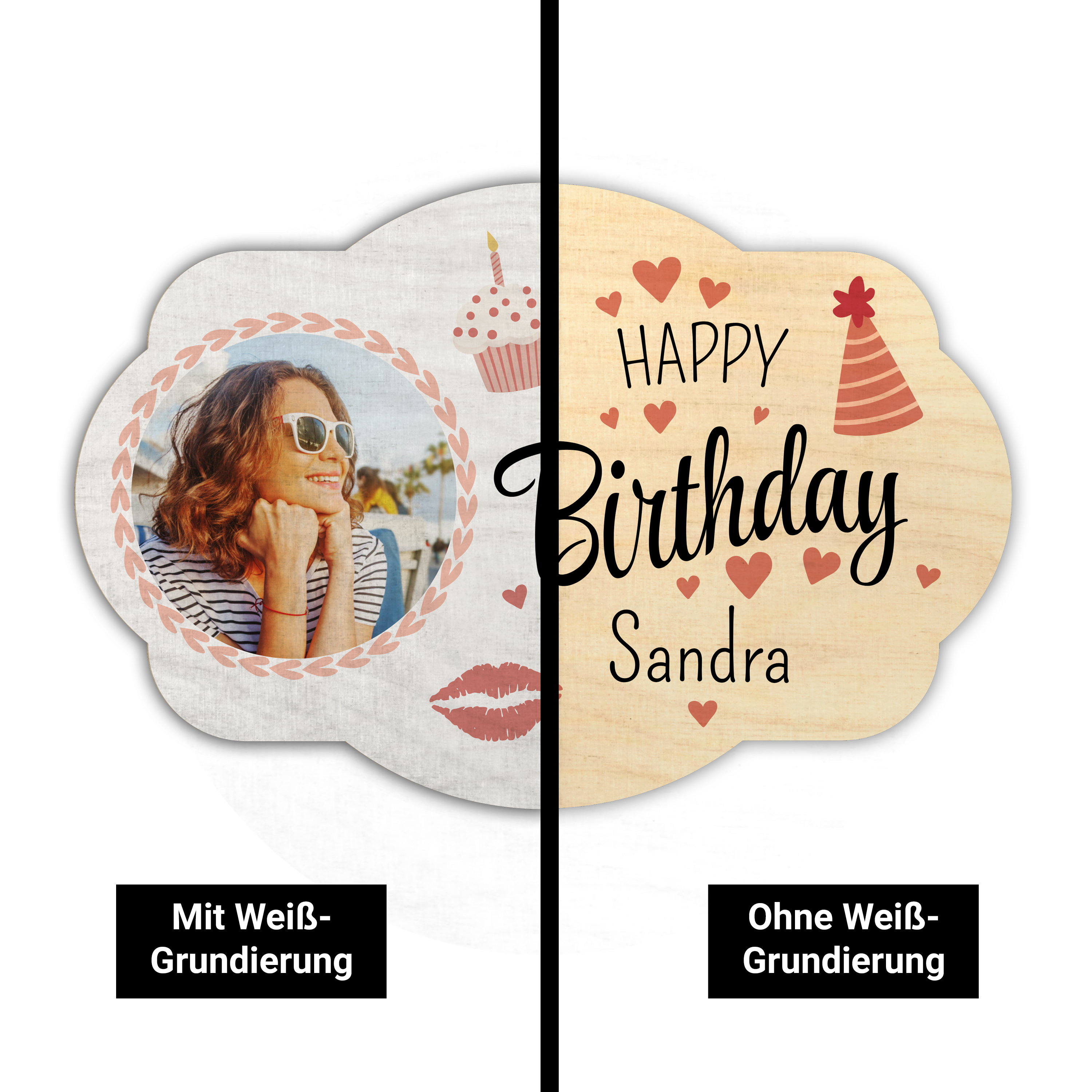 Holzschilder (Indoor) Holz 10 mm (Indoor) 14,85 x 10,5 cm (DIN A6) 2