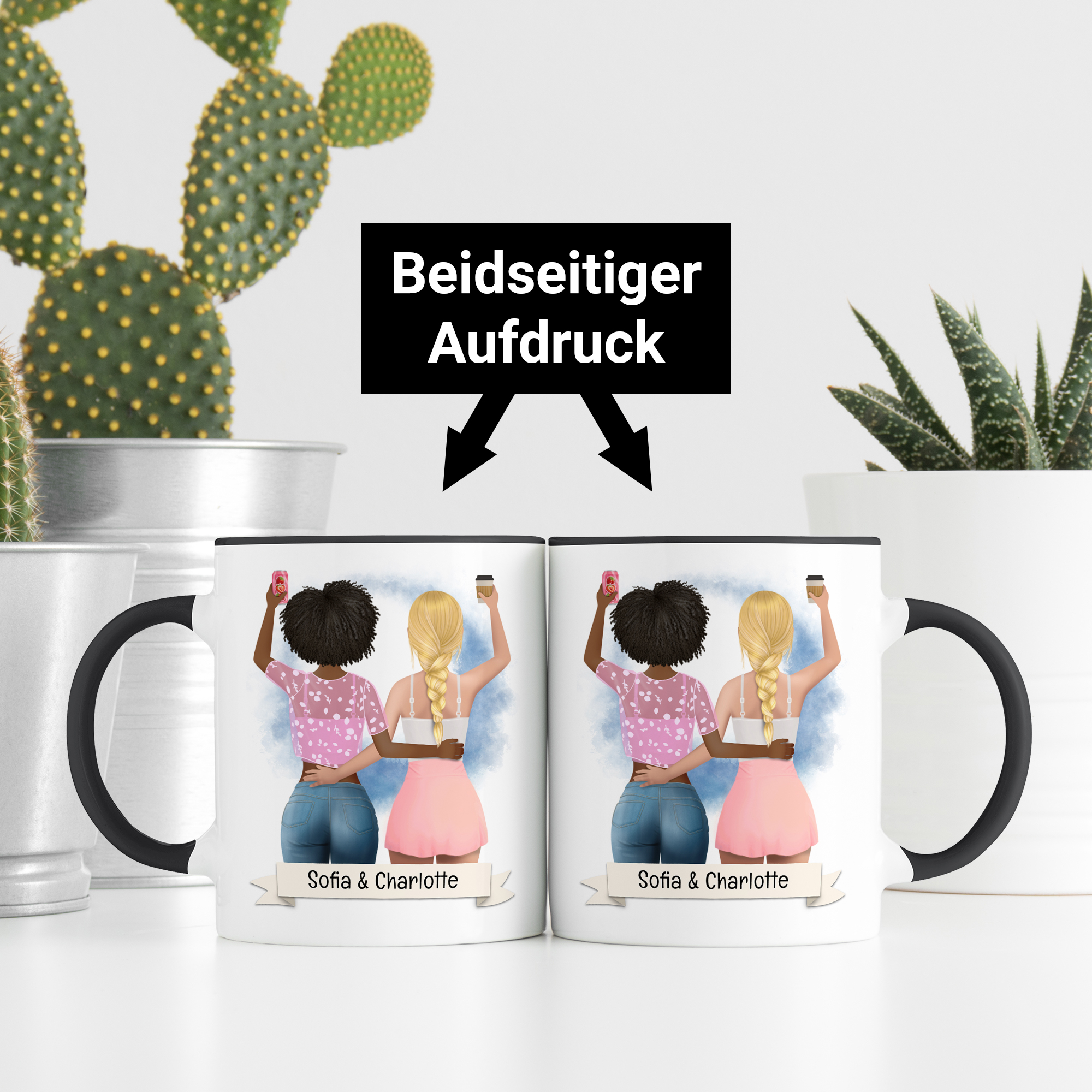Beste Freundin Tasse Schwarz 4