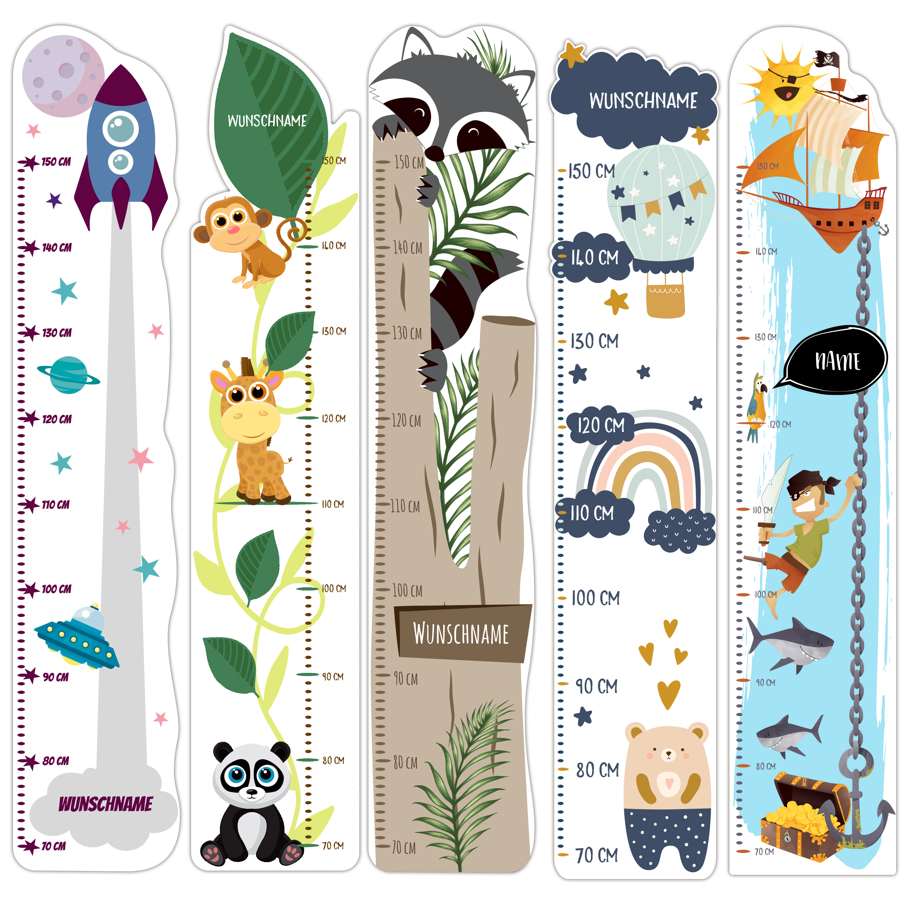 Kindermesslatte 20 cm Wandtattoo-Folie 5