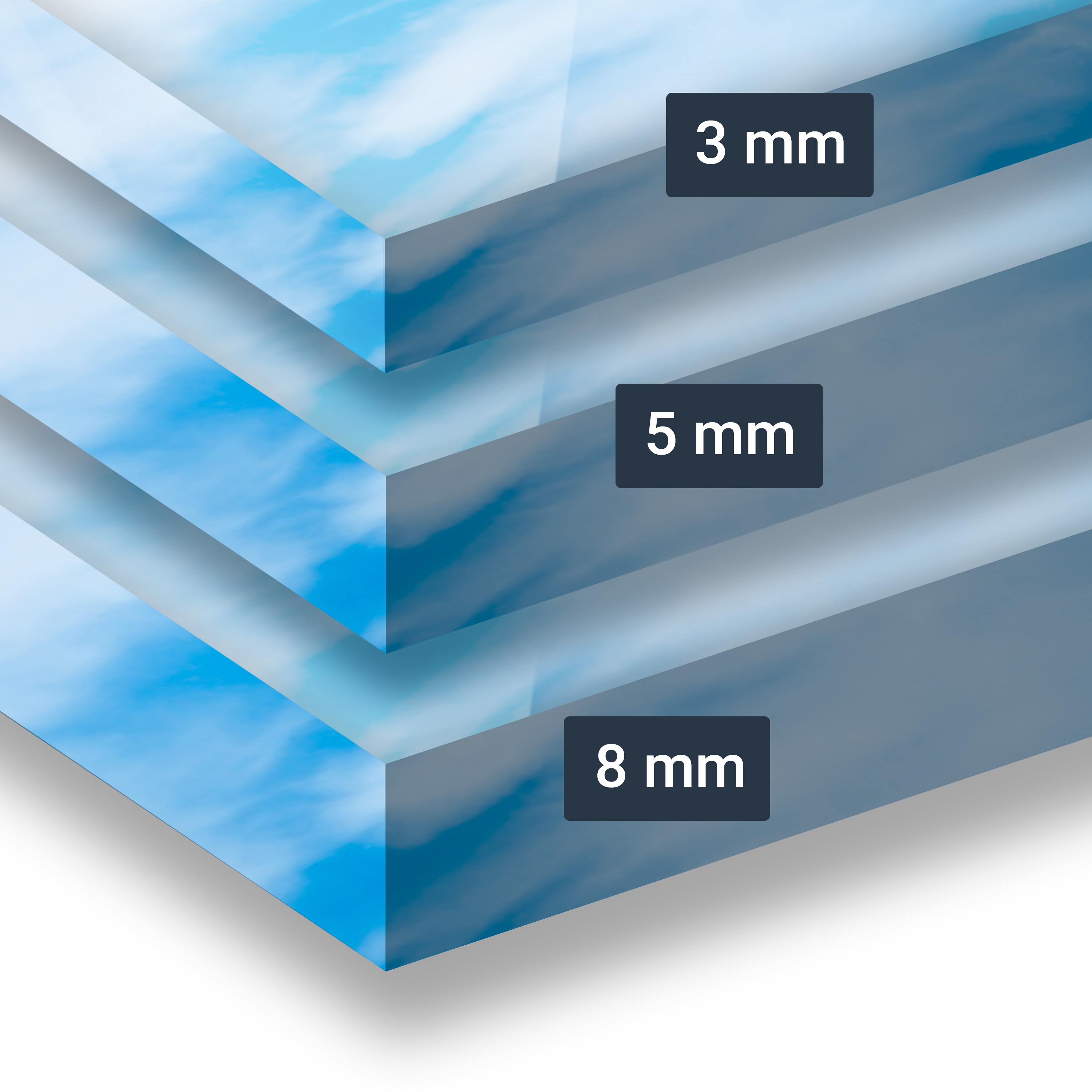 Foto hinter Acrylglas Acrylglas 3 mm 14,85 x 10,5 cm (DIN A6) 3