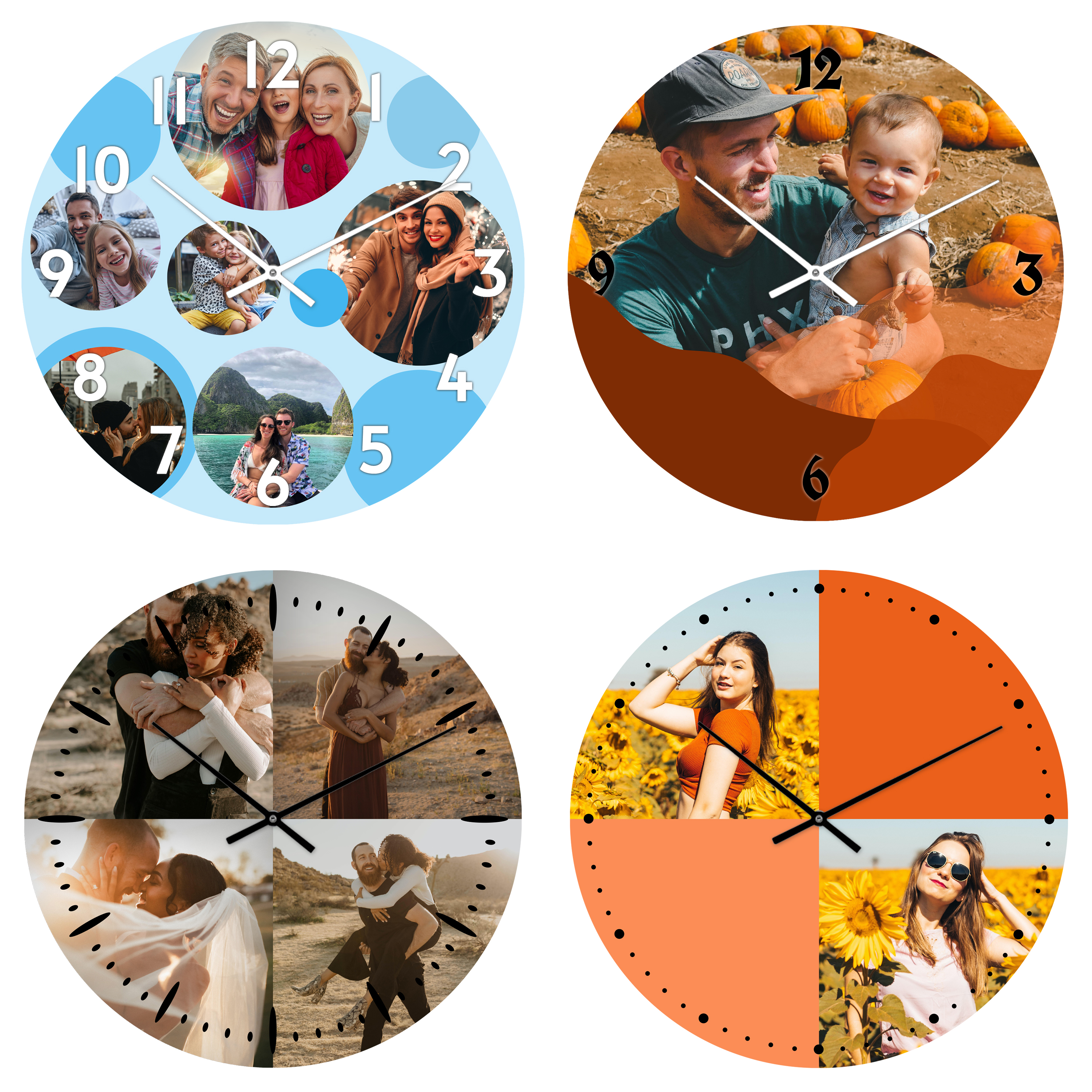 Wanduhr rund klein (26 cm) PVC Hartschaum 3