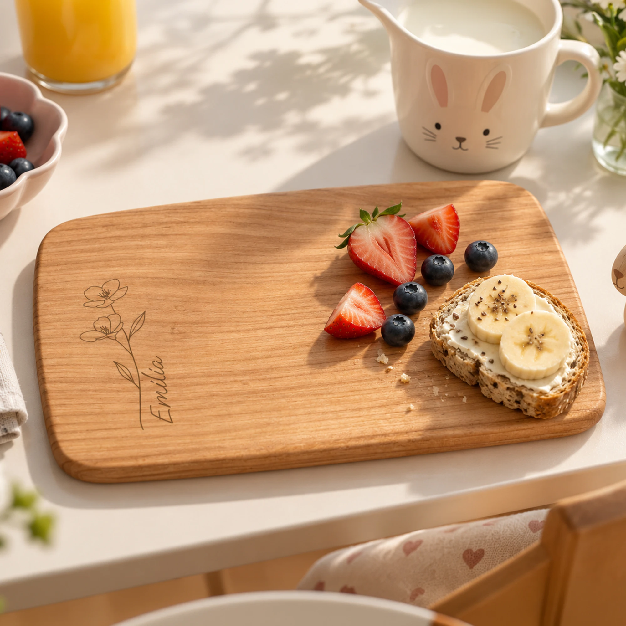 Holz-Frühstücksbrettchen Kirsche 7