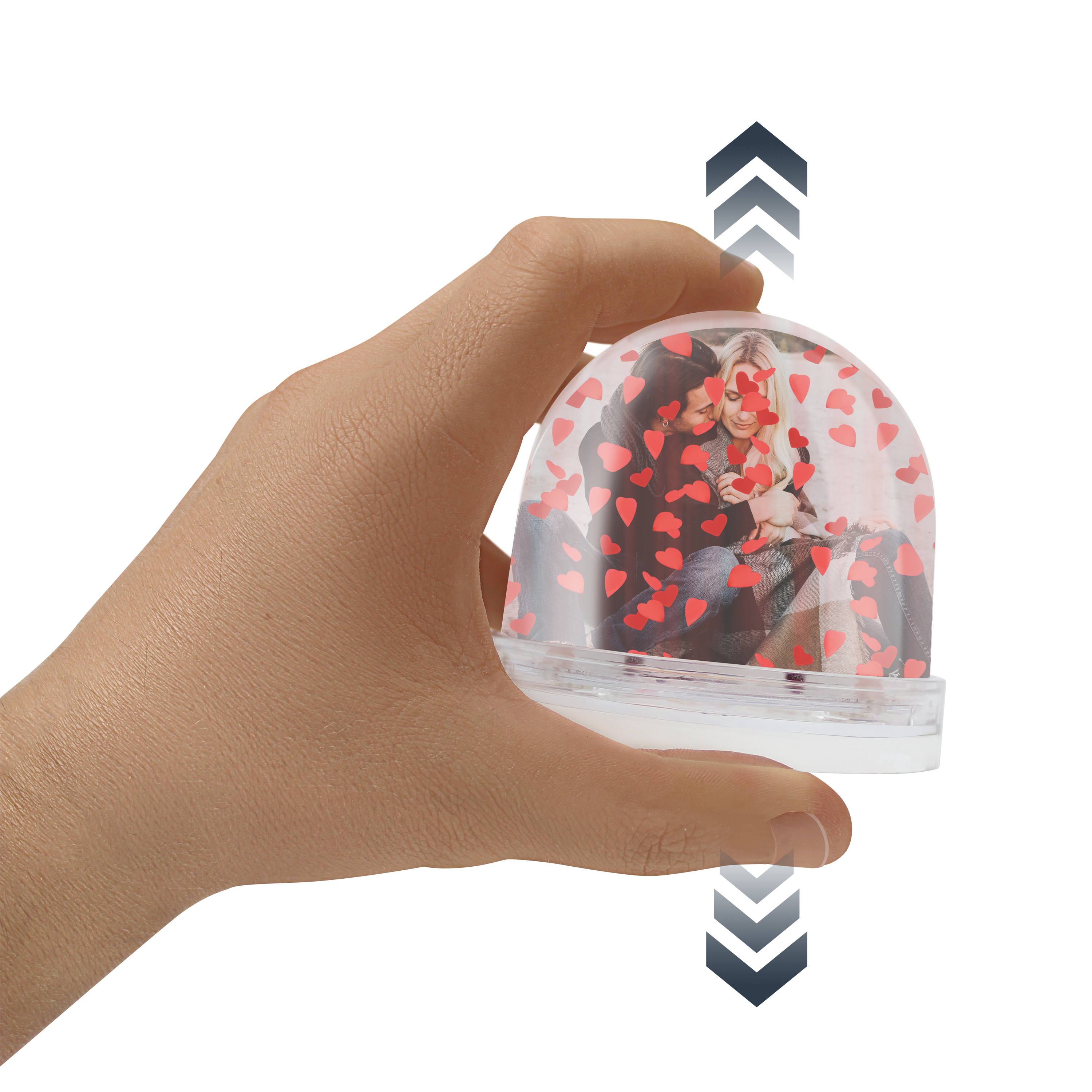 Schneekugel Herzen 2