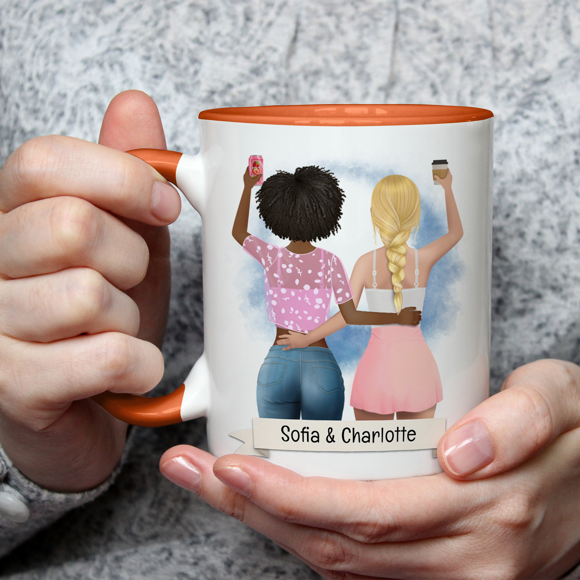 Beste Freundin Tasse Orange 5