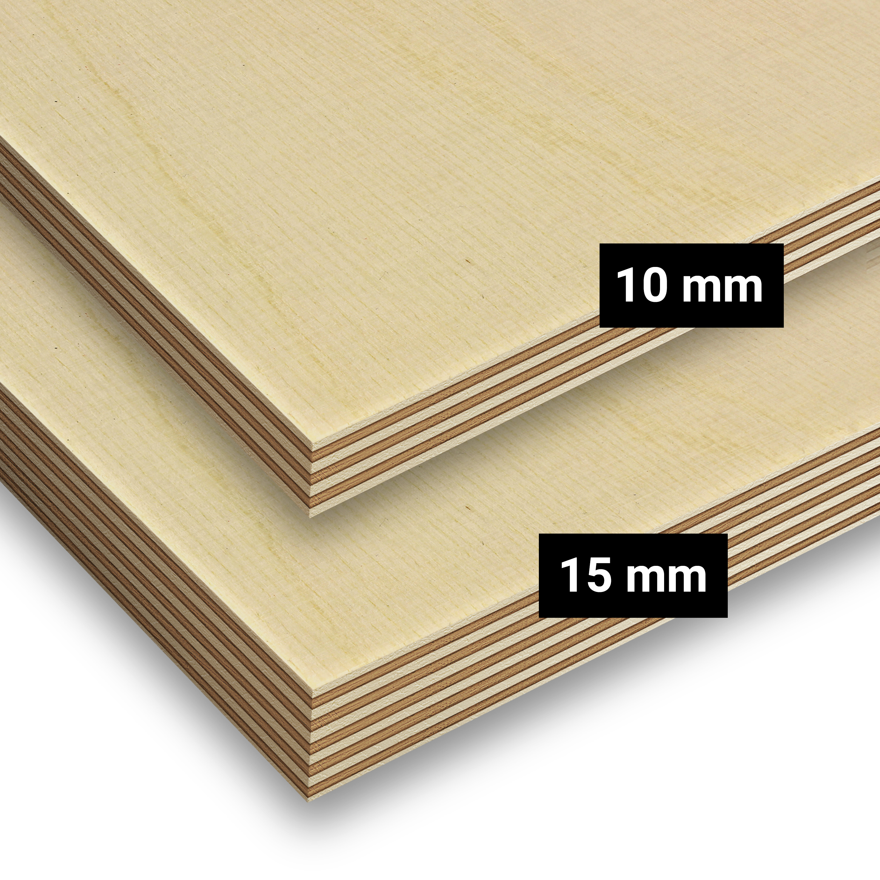 Holzschilder (Indoor) Holz 10 mm (Indoor) 14,85 x 10,5 cm (DIN A6) 4