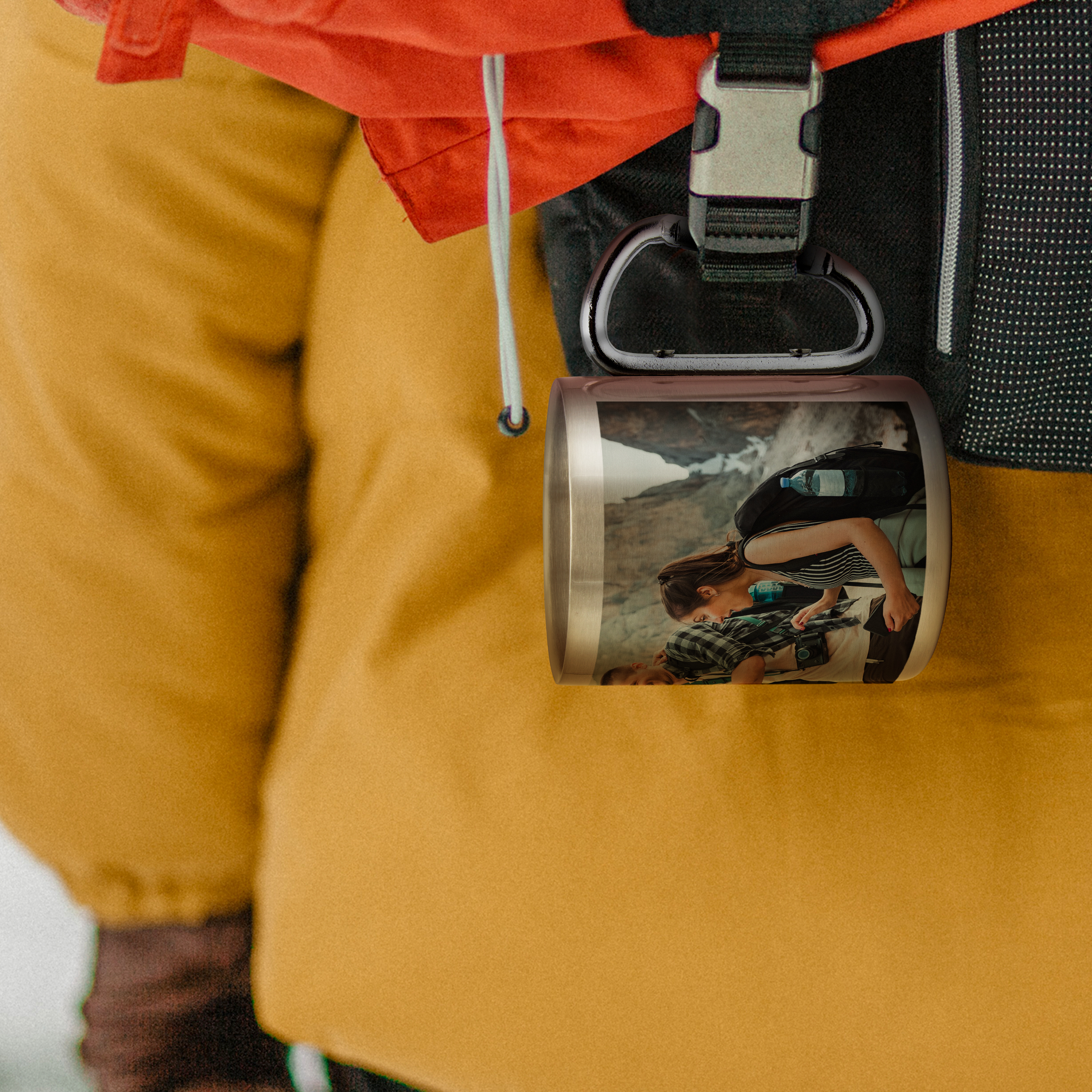 Edelstahltasse mit Karabiner - Standard 4