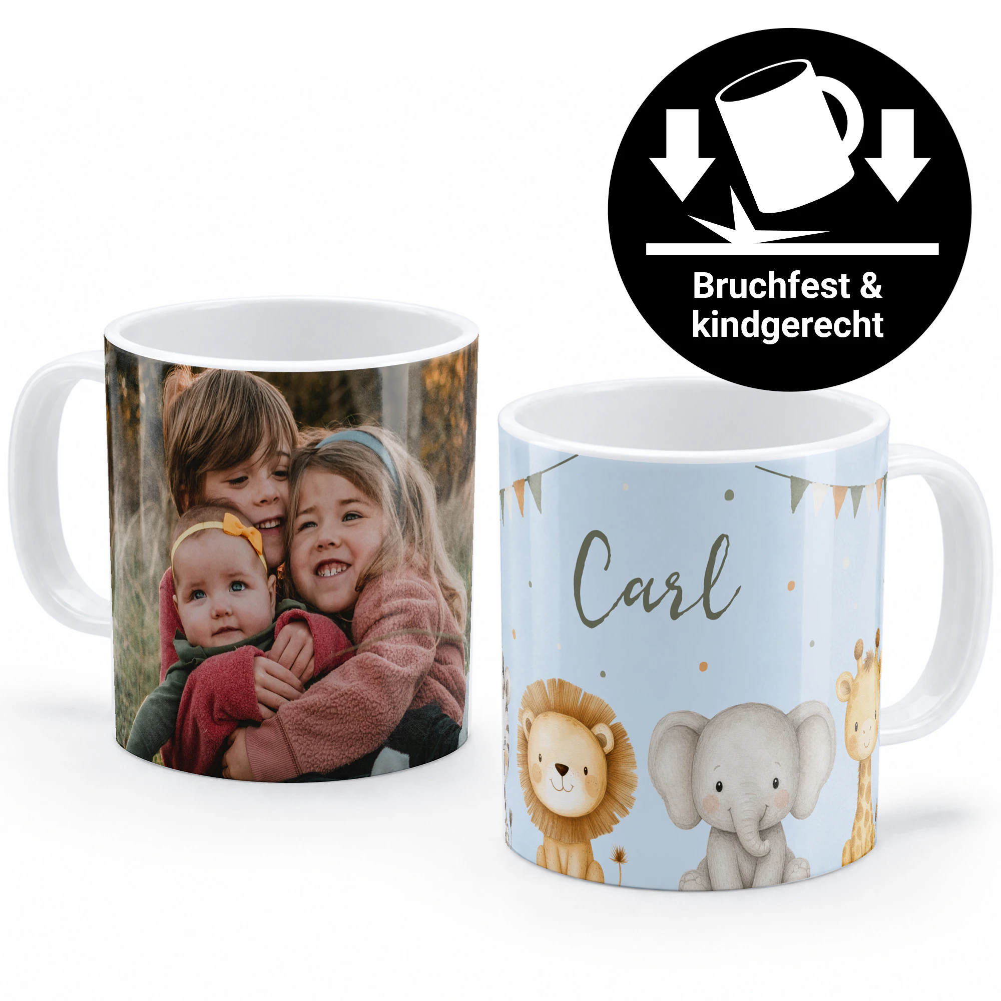 Kindertasse Panorama Weiß 1