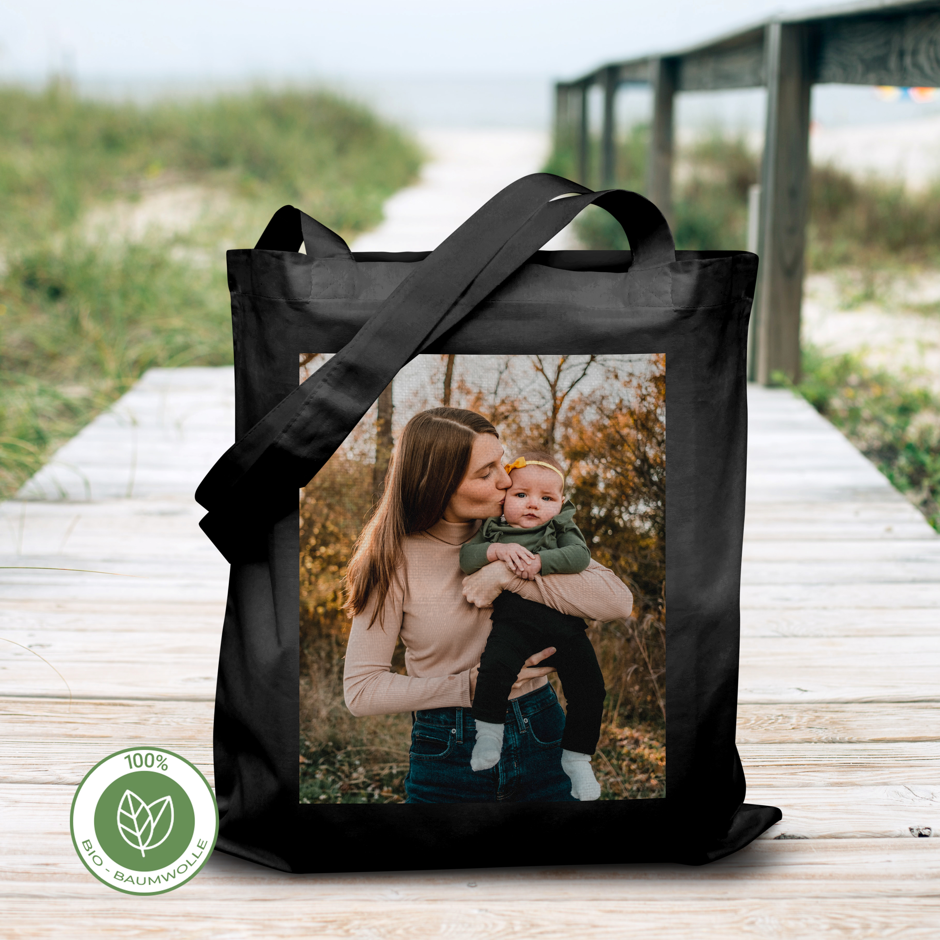 Bio Stoffbeutel Schwarz 6